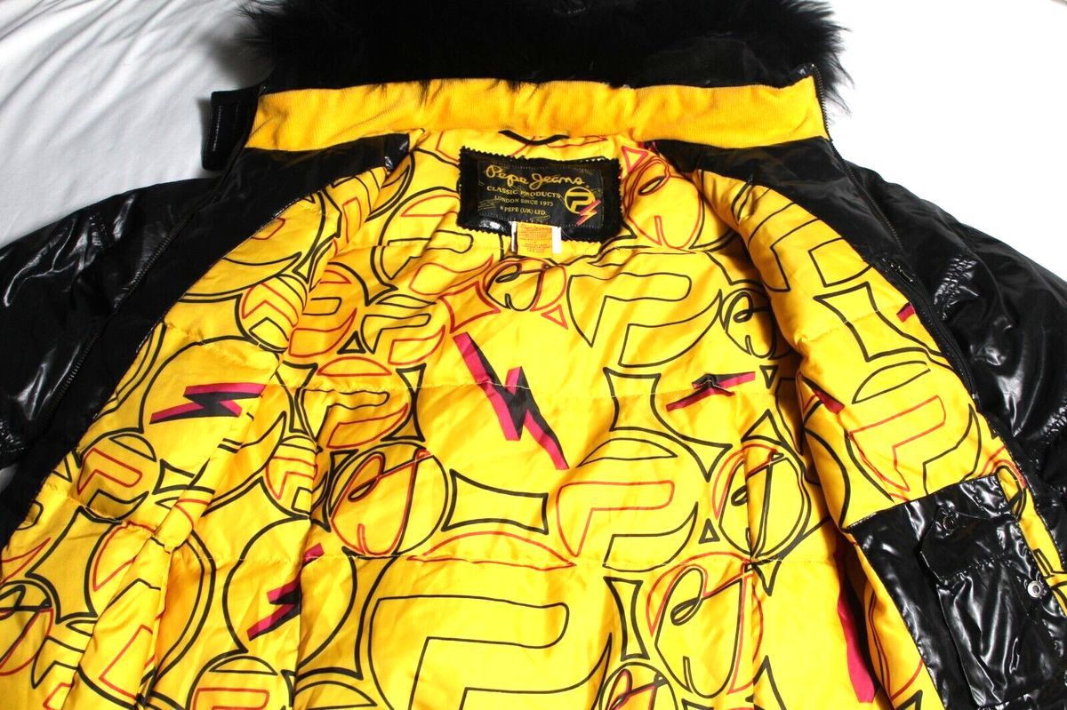 Pepe Jeans Pepe Jeans London Down Puffer Jacket Faux Fur Size L Size L / US 10 / IT 46 - 7 Thumbnail