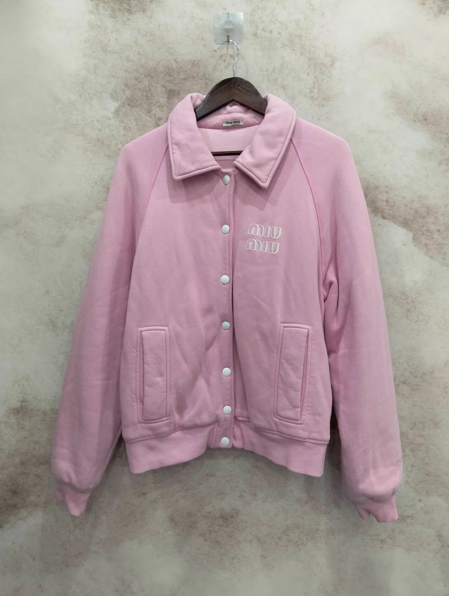 Miu Miu MIU MIU Logo Print Oversized Jacket Size S 95 New Size S / US 4 / IT 40 - 1 Thumbnail