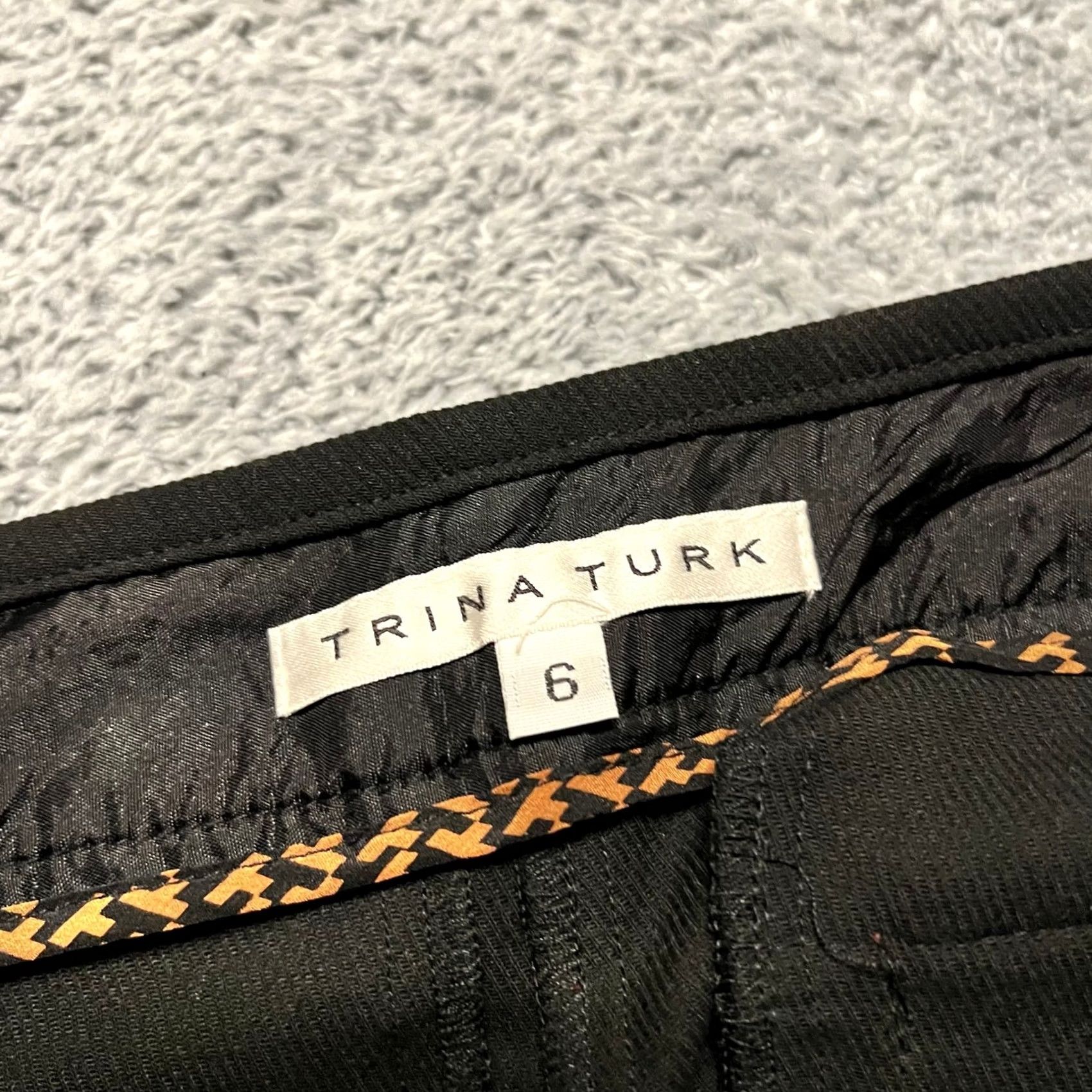 Trina Turk VINTAGE Trina Turk Pants Womens 6 Black Straight Dress Work Ladies Pants 32x31 Size 28" / US 6 / IT 42 - 5 Thumbnail