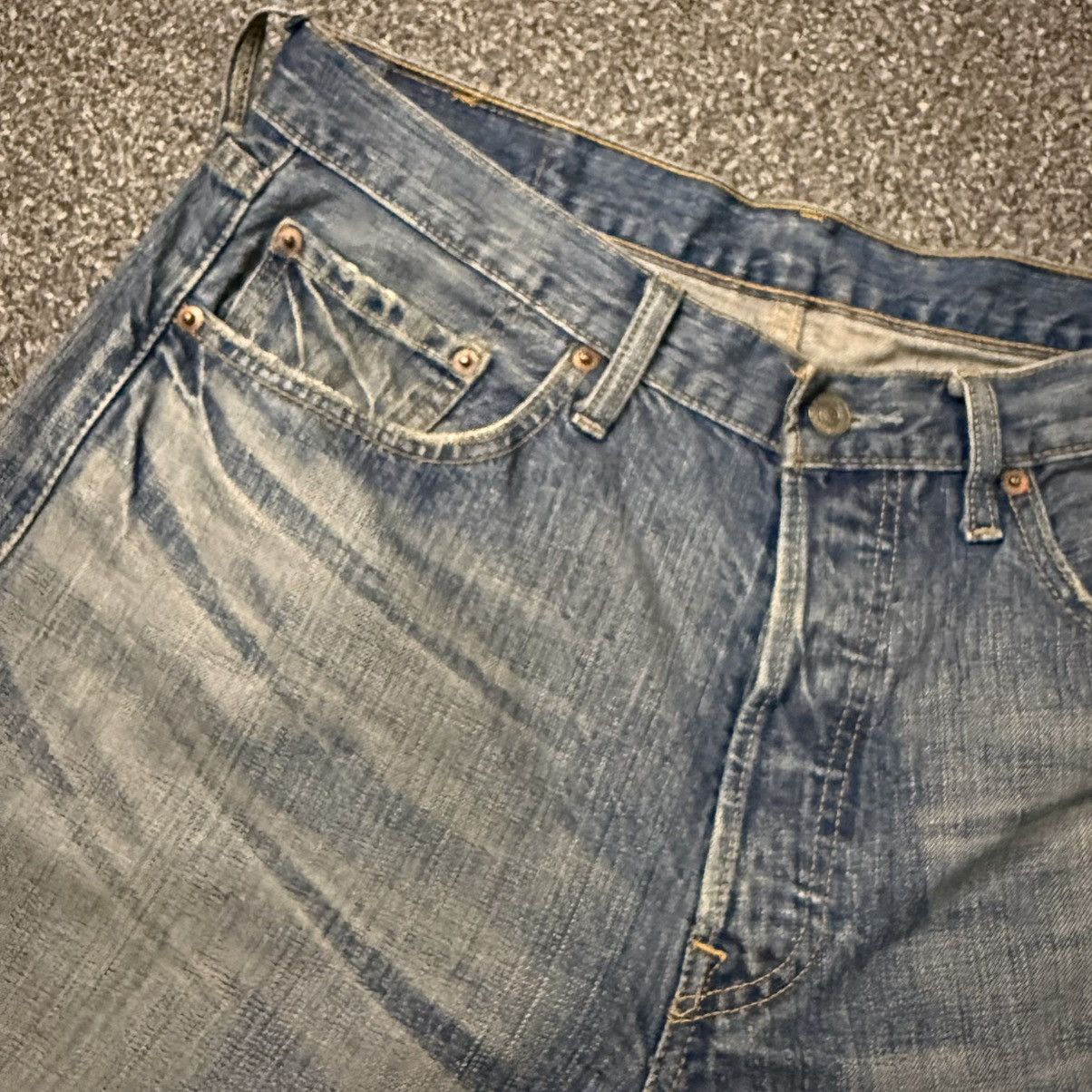 If Six Was Nine 🔥🇺🇸 Vintage 2004 Levis 501 Straight Faded Aging Denim W34 Size US 34 / EU 50 - 12 Thumbnail
