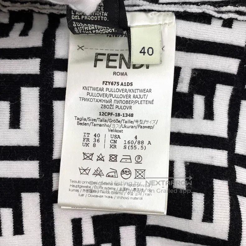 Fendi Fendi Contrast Color Double F Classic Monogram Printed Lon Size XS / US 0-2 / IT 36-38 - 6 Thumbnail