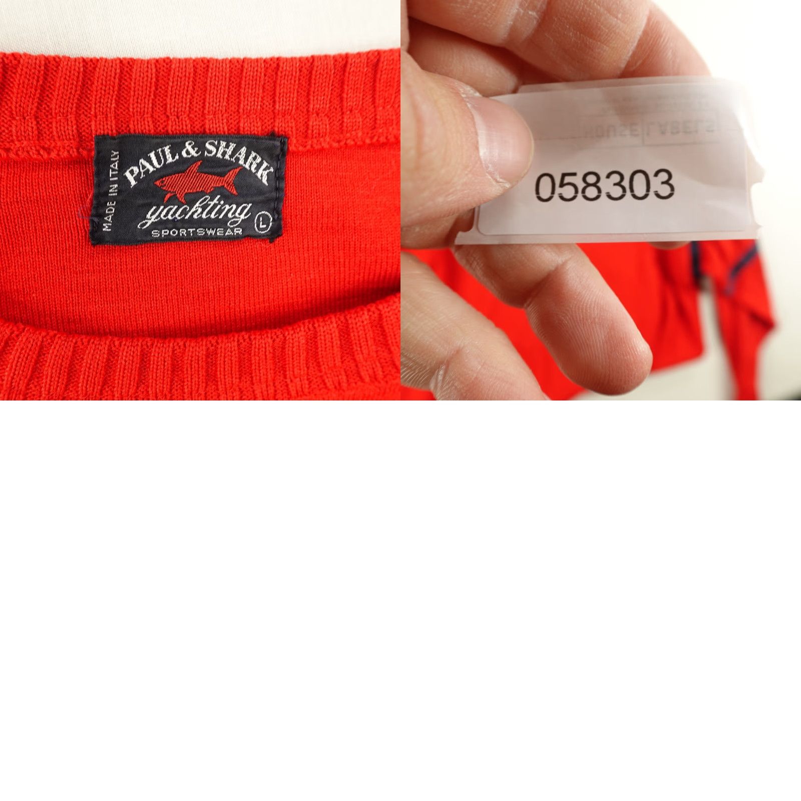 Paul & Shark VINTAGE Paul & Shark Sweater Mens Large Red 80s Pullover Wool Acrylic Knit Crew Neck Logo Size US L / EU 52-54 / 3 - 8 Thumbnail