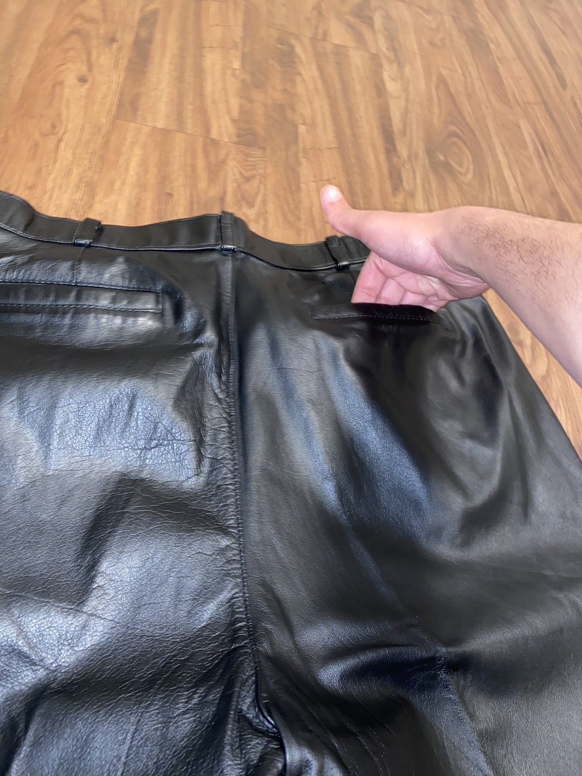 Genuine Leather MENS GENUINE LEATHER BIKER JEANS Size US 40 / EU 56 - 13 Thumbnail
