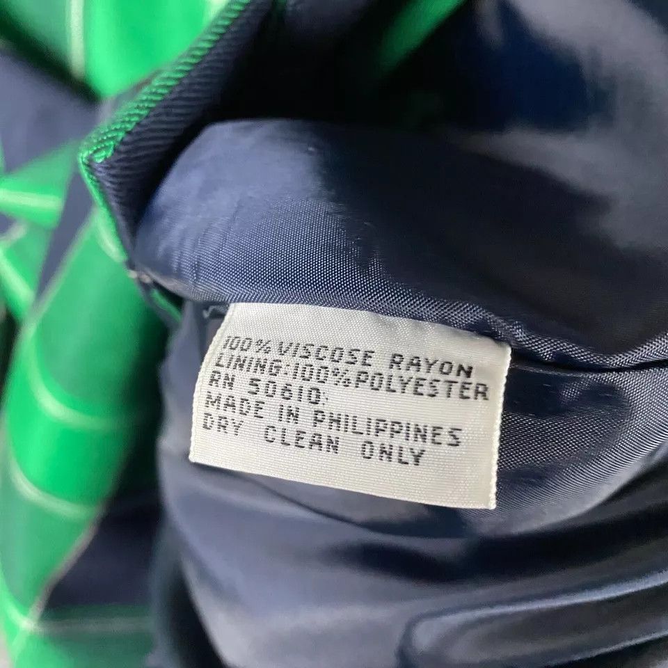 Other Le Suit Blazer Women's 10P Petite Green Blue Viscose Adults Size L / US 10 / IT 46 - 7 Thumbnail