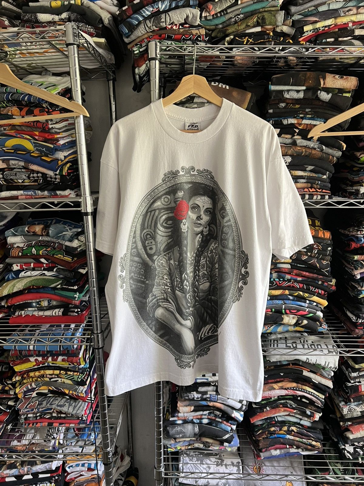 Vintage 2000s Certified Street Mi Amor Tattoo Cholo Mexico Culture Size US XL / EU 56 / 4 - 1 Thumbnail