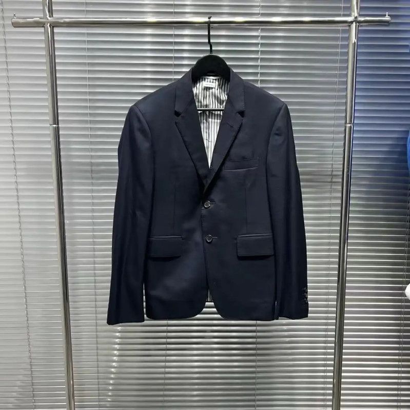 Thom Browne Thom Browne Wool Blend Black Long Sleeve Jacket 0089 Size US M / EU 48-50 / 2 - 1 Thumbnail