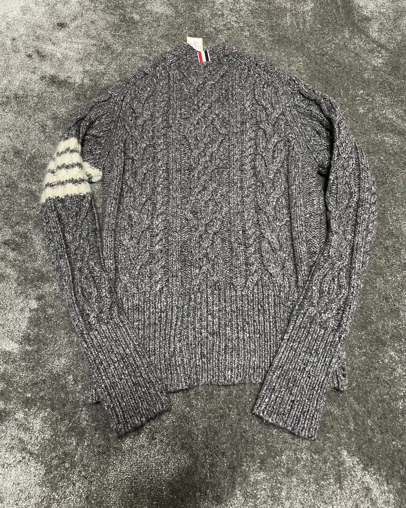 Thom Browne Thom BrowneBritish handmade four-bar medium gray cashmere Size US L / EU 52-54 / 3 - 7 Thumbnail