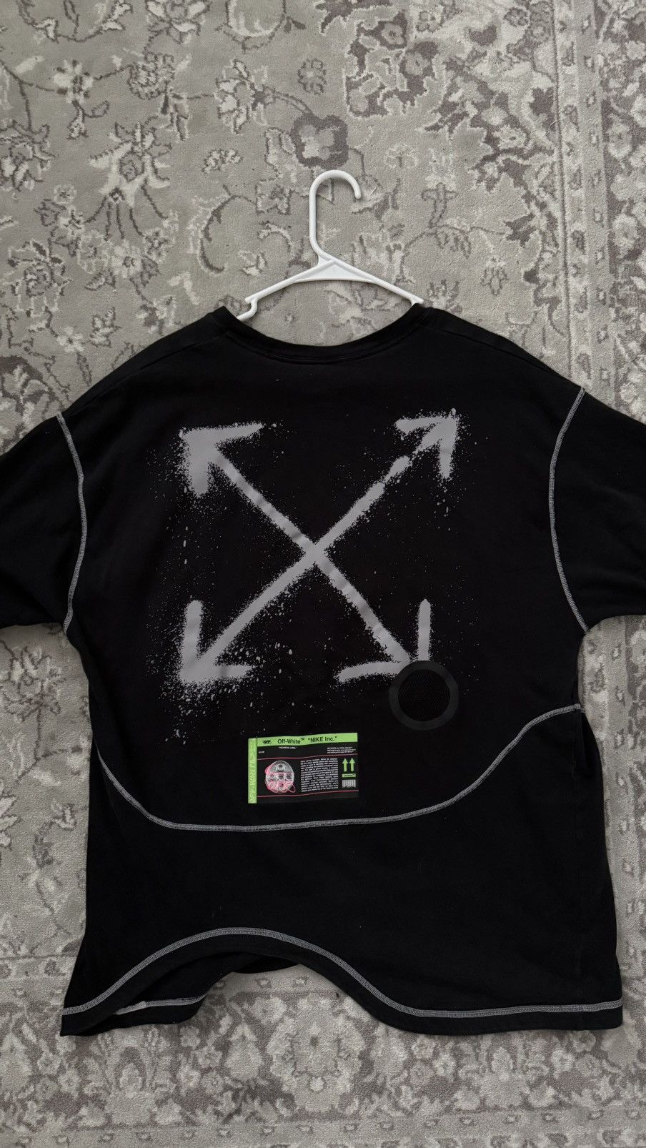 Nike × Off-White Nike x Off-White NRG RU Tee Black Size L Rare Size US L / EU 52-54 / 3 - 5 Thumbnail