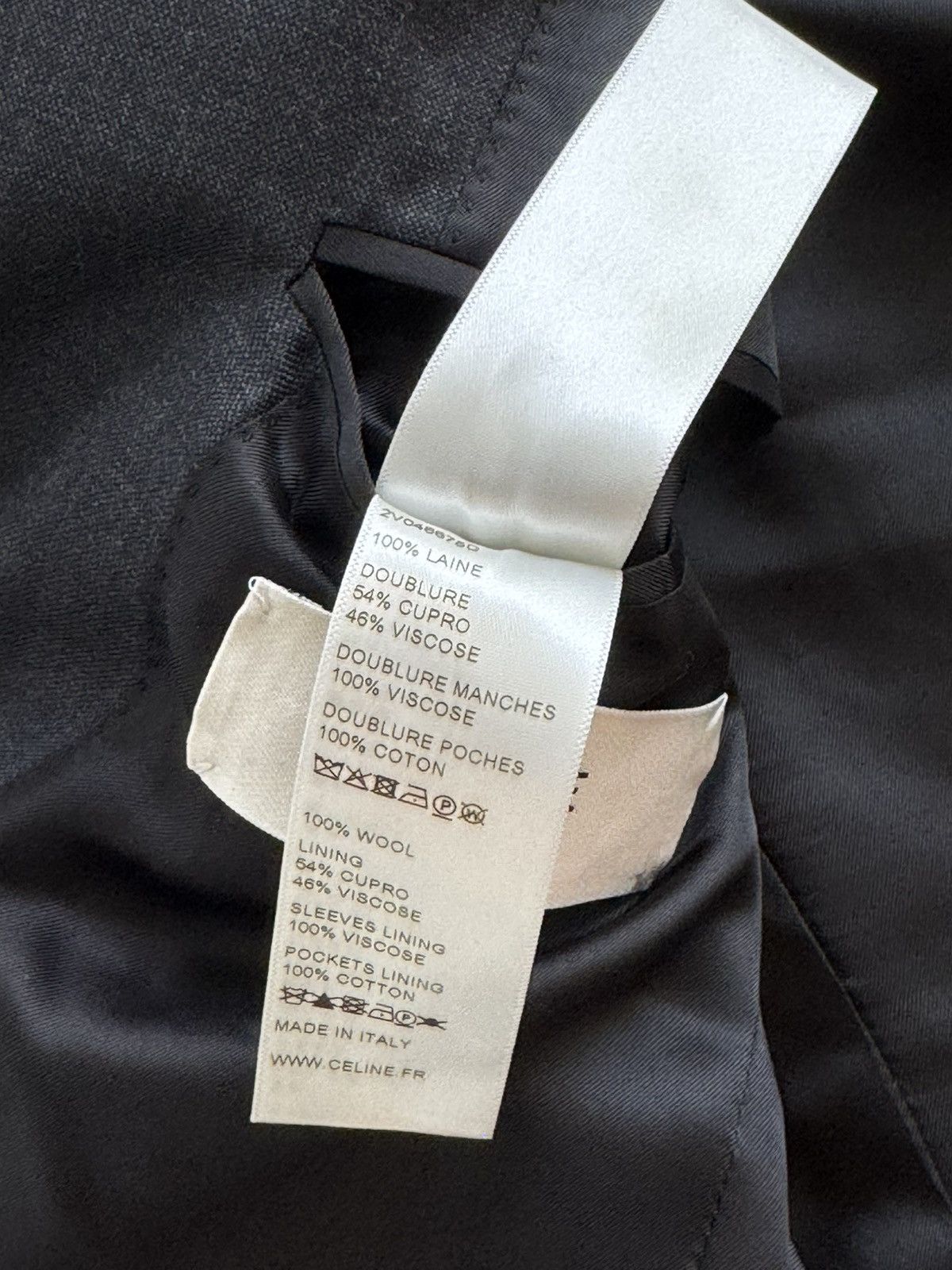 Celine Charcoal Gray Blazer Size 40R - 5 Thumbnail