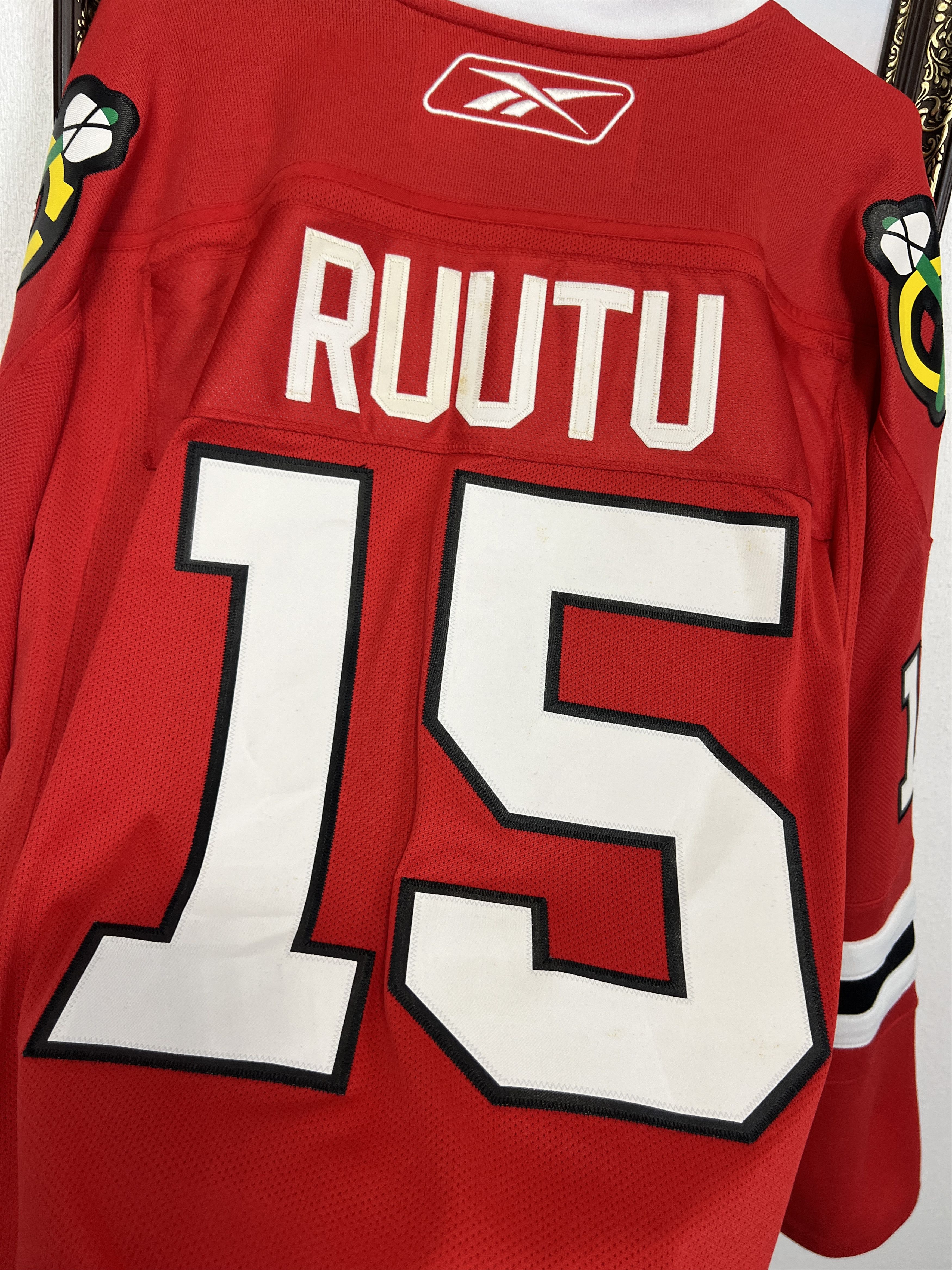 Reebok Chicago Blackhawks Ruutu #15 CCM RED NHL Ice Hockey Jersey Size US L / EU 52-54 / 3 - 12 Thumbnail