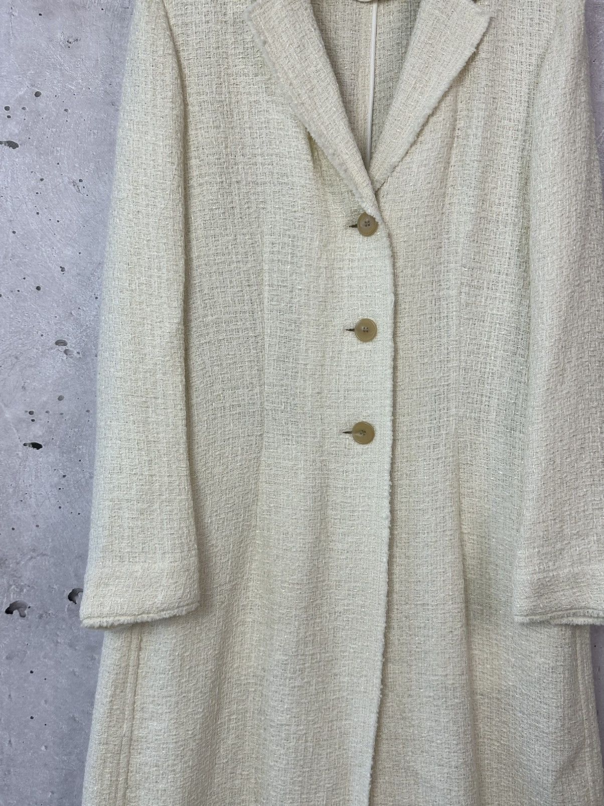 Joseph Joseph Sierra Tweed Ivory Visose Cotton Blend Women’s Coat Size S / US 4 / IT 40 - 6 Thumbnail