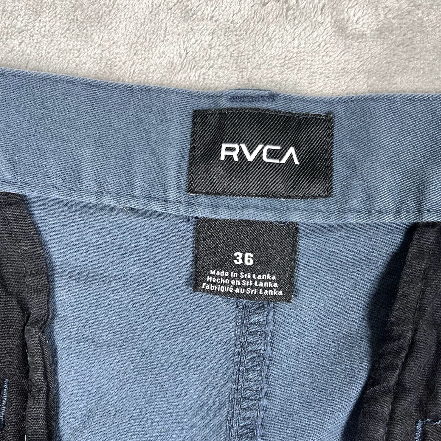 RVCA RVCA Weekend Stretch Men’s Chino Shorts Size 36 Blue Cotton Polyester Blend Size US 36 / EU 52 - 7 Thumbnail