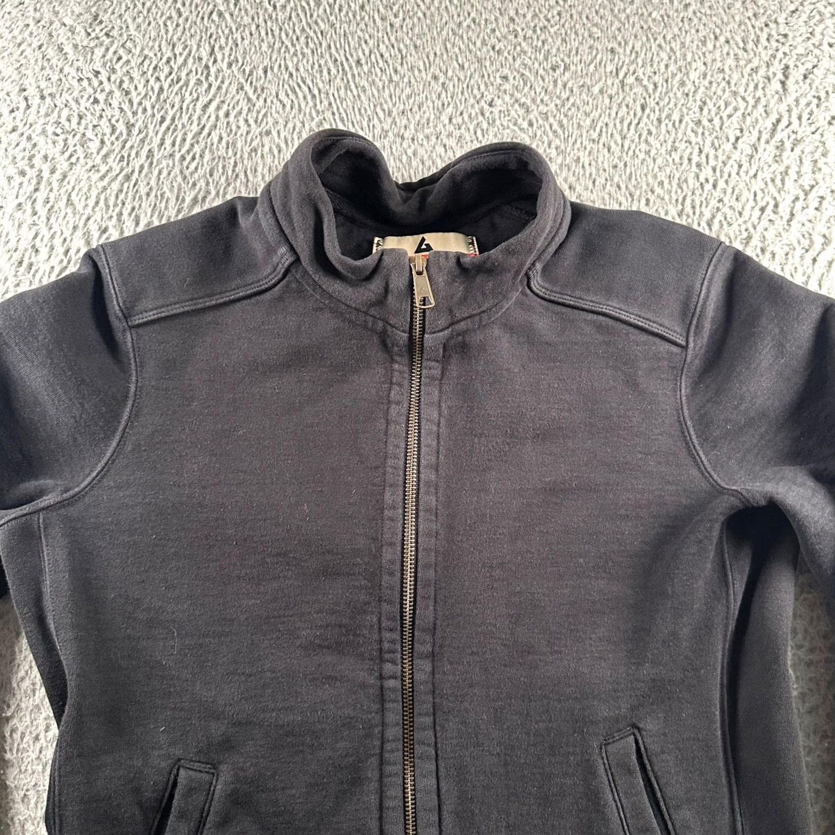 Vintage VINTAGE American Giant Jacket Womens M Black Full Zip Cotton Sweatshirt Heavyweight Size M / US 6-8 / IT 42-44 - 2 Thumbnail
