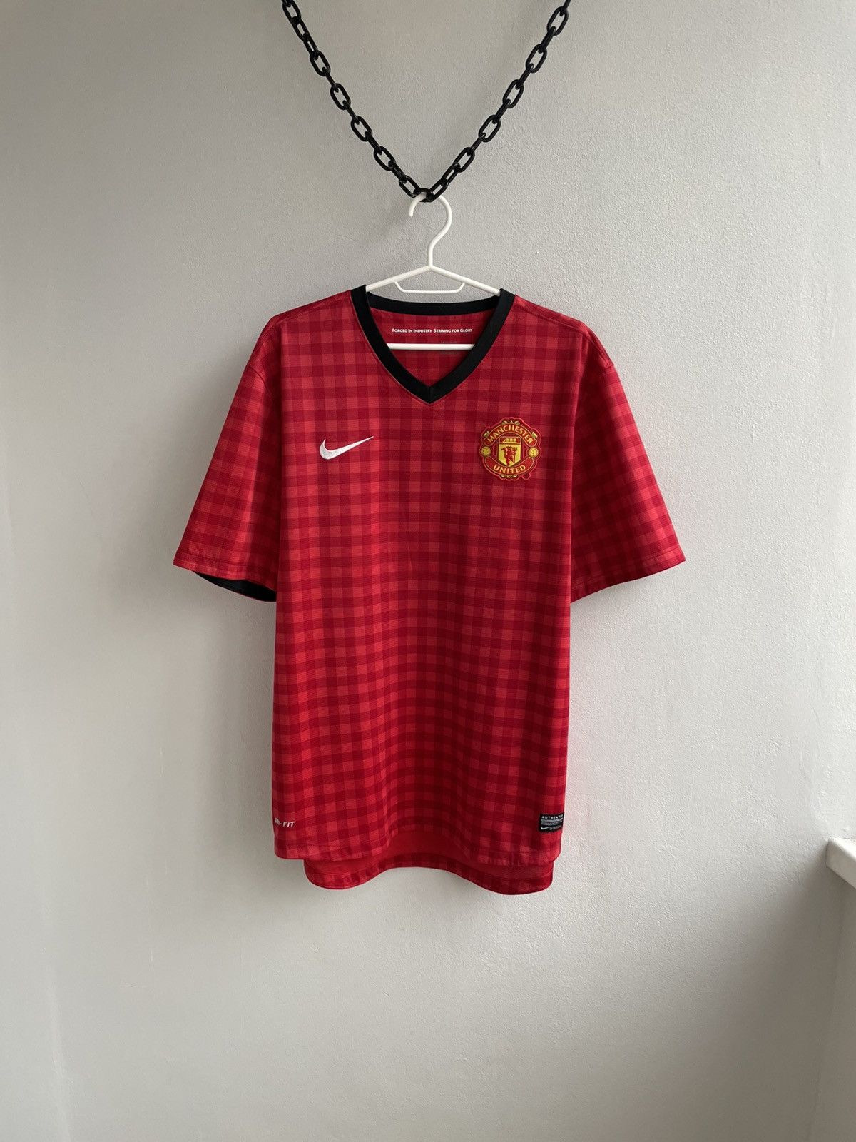 Nike MANCHESTER UNITED 2012 2013 HOME FOOTBAL SHIRT SOCCER JERSEY Size US XL / EU 56 / 4 - 1 Thumbnail