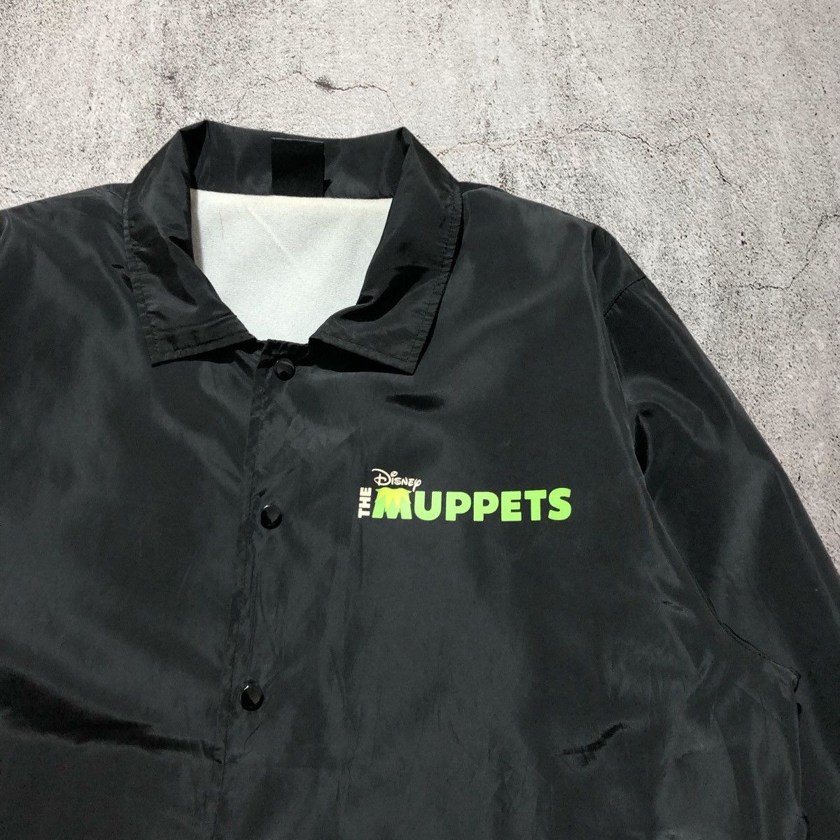Disney 2000s Disney The Muppets Kermit Big Frame Coach Jacket Black Size US XL / EU 56 / 4 - 8 Thumbnail