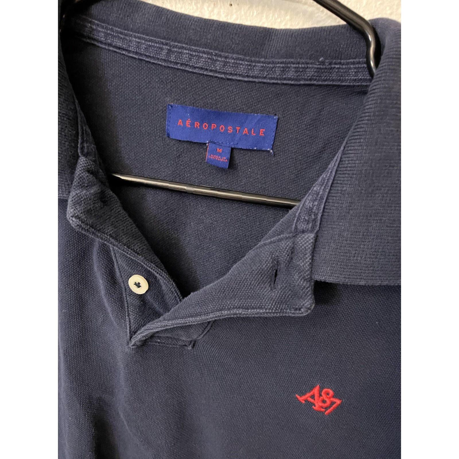 Aeropostale VINTAGE Aeropostale Polo Shirt Mens M Navy Blue Short Sleeve Preppy Collar Casual Size US M / EU 48-50 / 2 - 4 Thumbnail