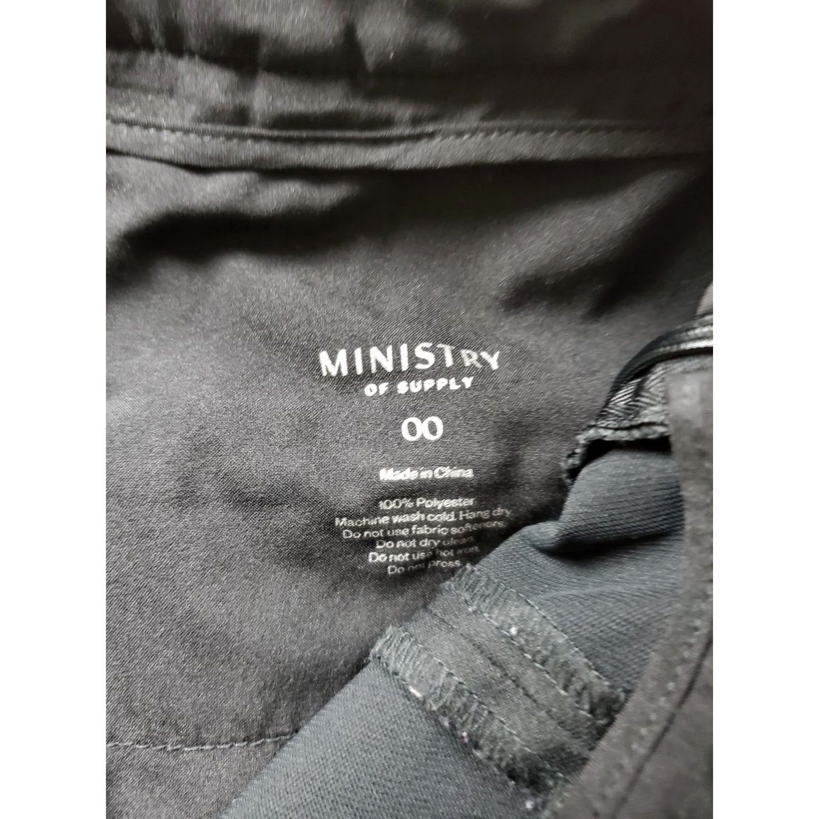 Vintage Ministry of Supply Pants Womens 00 Black Slim Fit Stretch Dress Office Side Zip Ankle Pocket Mid Rise 27.5in Chino Workwear Mens Womens? Size 24" / US 00 / IT 34 - 2 Thumbnail