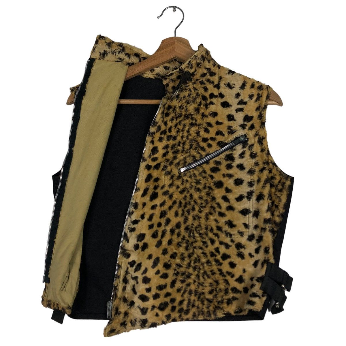 Vintage 🔥 Mink Fur Vest Tiger Skin Design Made in England Punk Wear Size US M / EU 48-50 / 2 - 9 Thumbnail