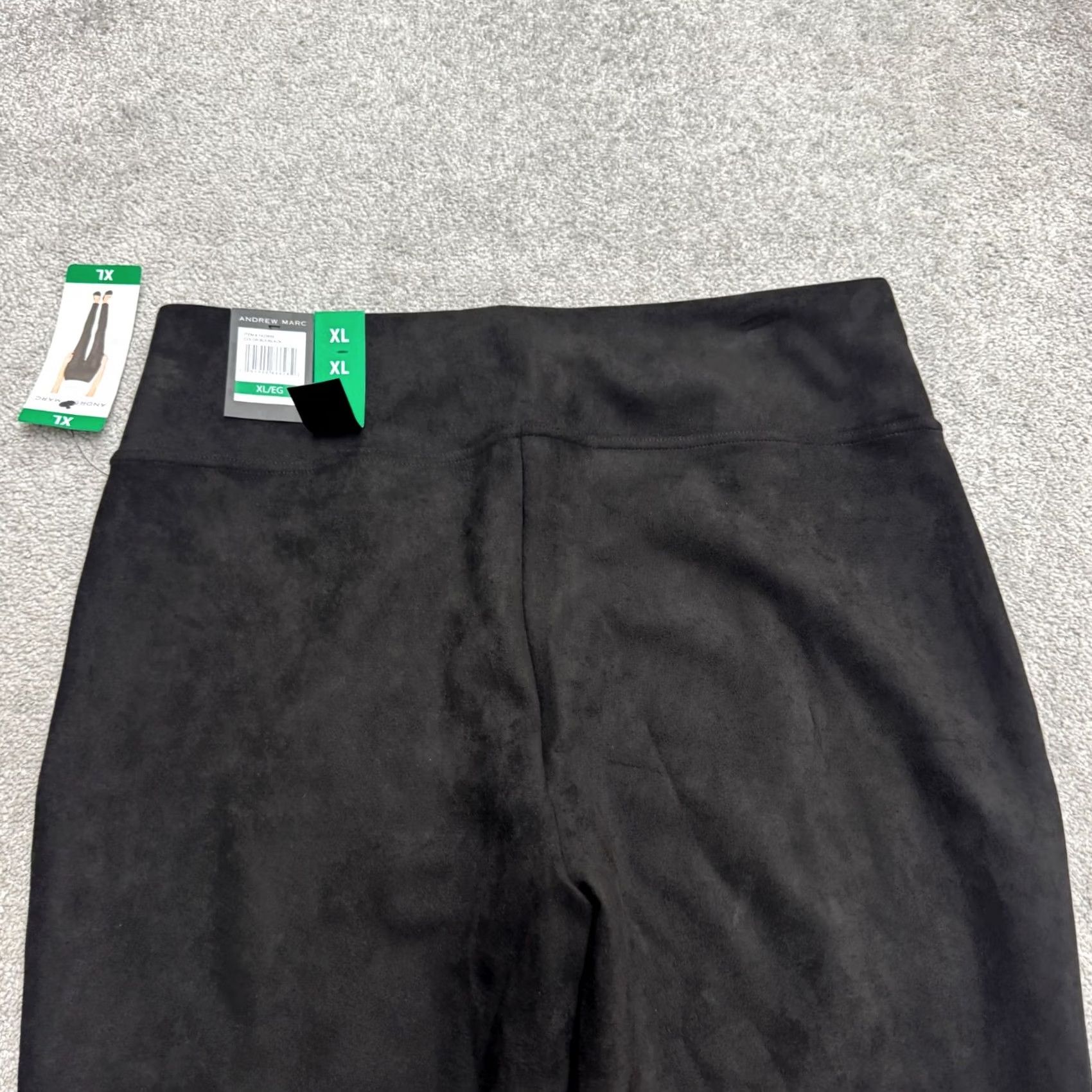 Andrew Marc Andrew Marc Black Faux Suede Pull On Slim Fit Pants Womens XL High Rise Stretch Fit Size 26" / US 2 / IT 38 - 3 Thumbnail
