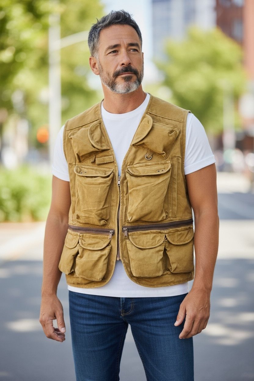 Canvas VERY RARE! 80’s USA IDEAL Canvas Tactical Utilities Vest Size US L / EU 52-54 / 3 - 1 Thumbnail