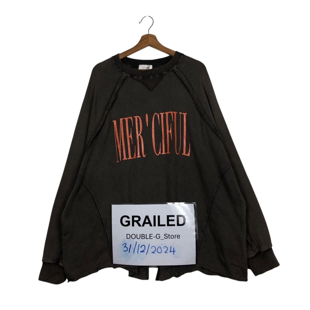 Japanese Brand Vintage Sweatshirt Mer'Giful Big Logo Spell Out IsseyMiyake Size US L / EU 52-54 / 3 - 1 Thumbnail