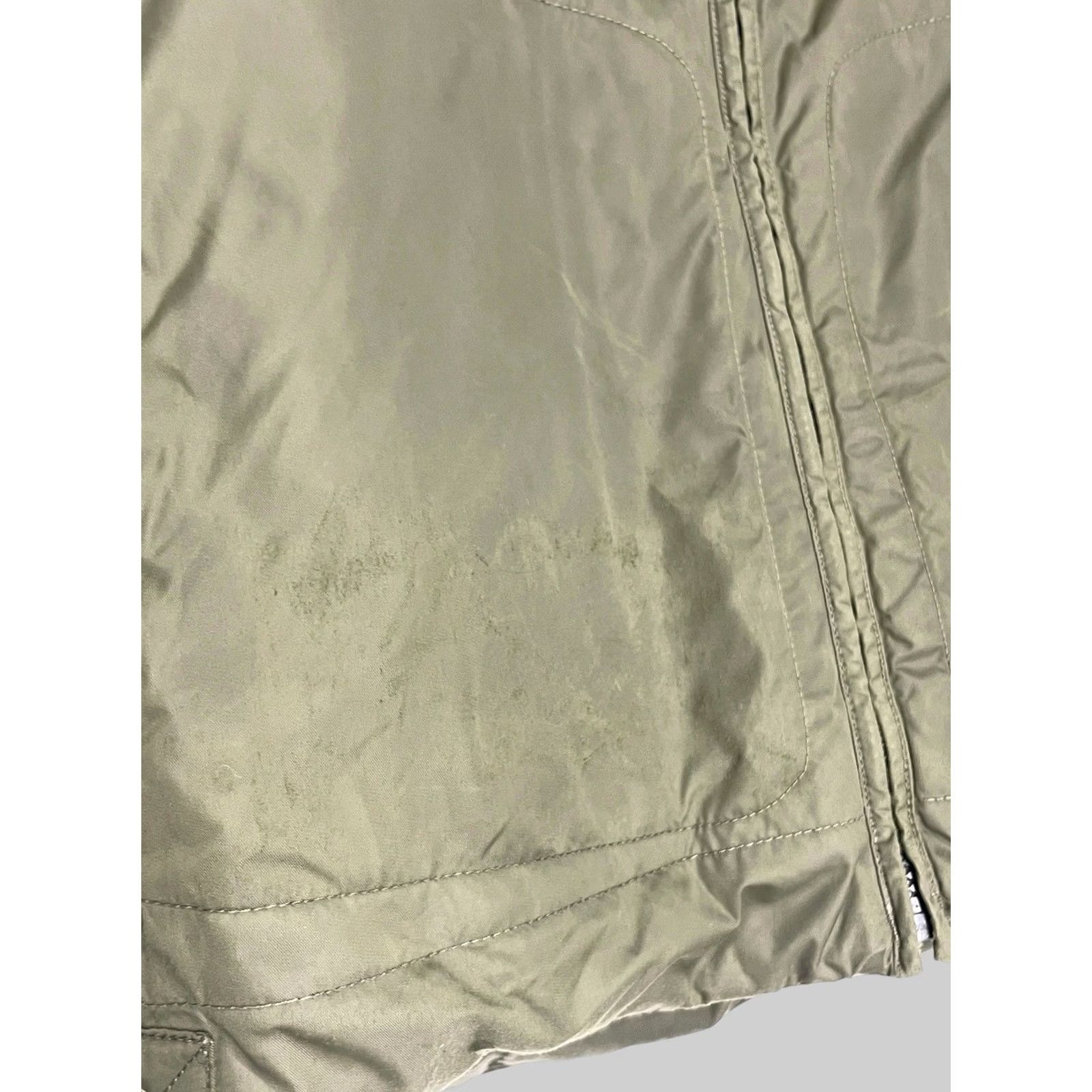 Vintage Jet Set Vintage Ski Jacket Women 12 Olive Nylon Down Zipper Glitter Button Military Jacket 65 cm 61 cm Sleeve Size XL / US 12-14 / IT 48-50 - 3 Thumbnail