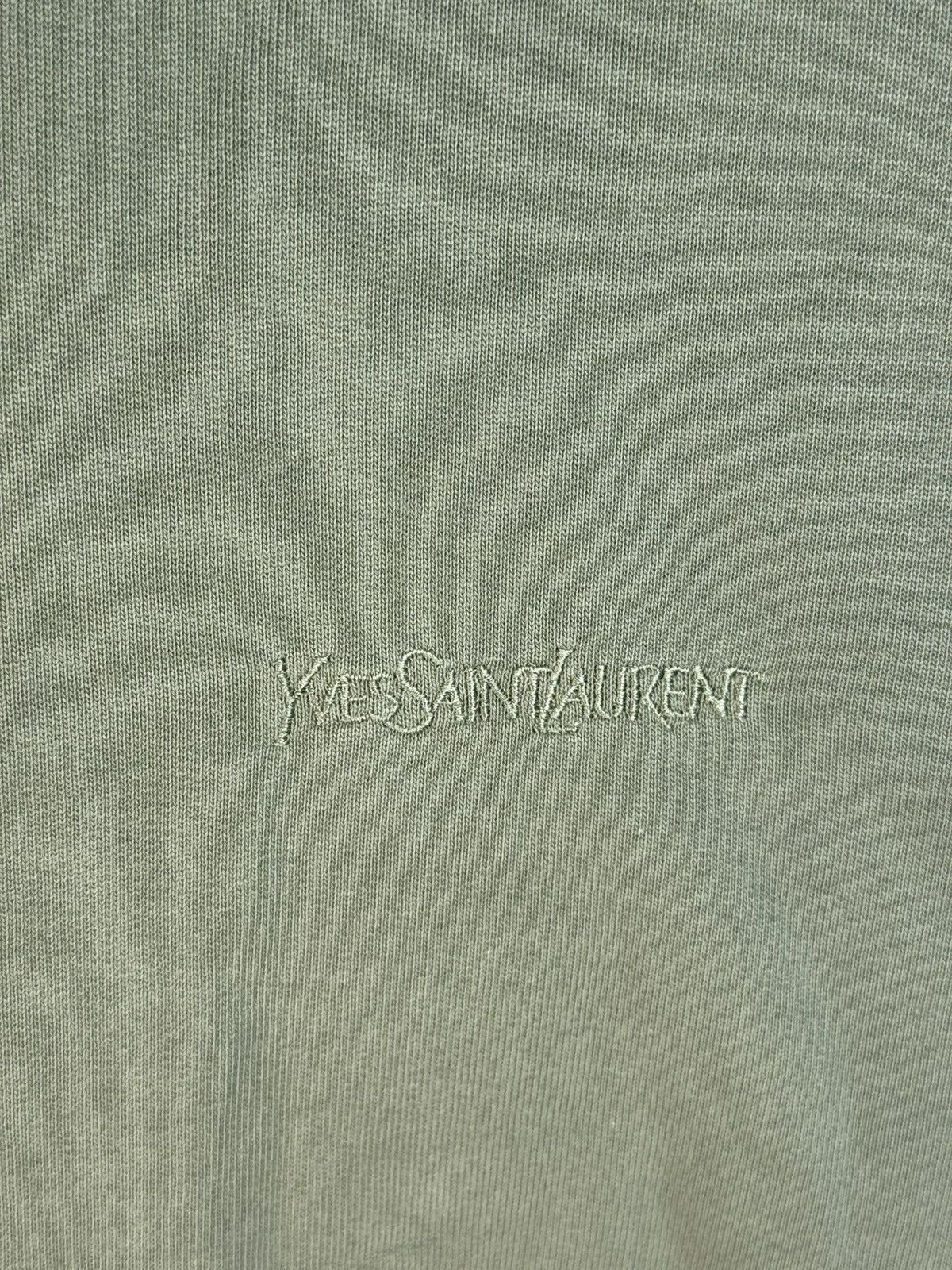 Yves Saint Laurent Green 90s YSL Sweatshirt V-Neck YSL Sweater Size US L / EU 52-54 / 3 - 2 Thumbnail