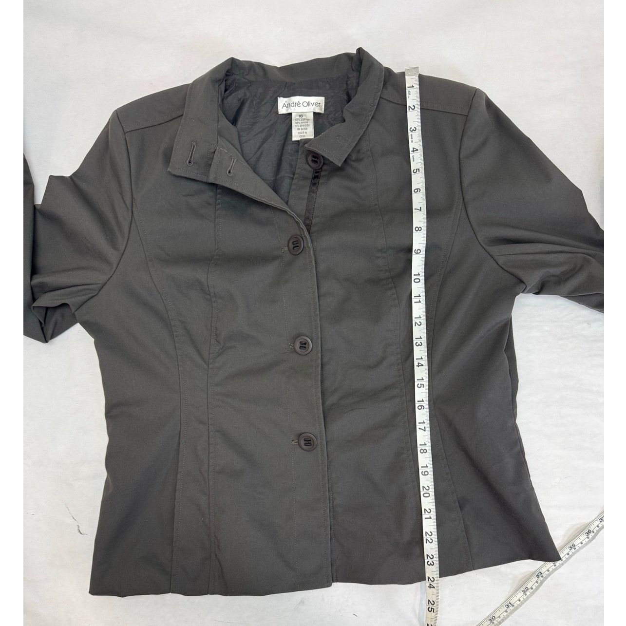 Other Vintage Andrew Oliver Jacket Gray Solid Pleated Size 16 Size XXL / US 16-18 / IT 52-54 - 6 Thumbnail