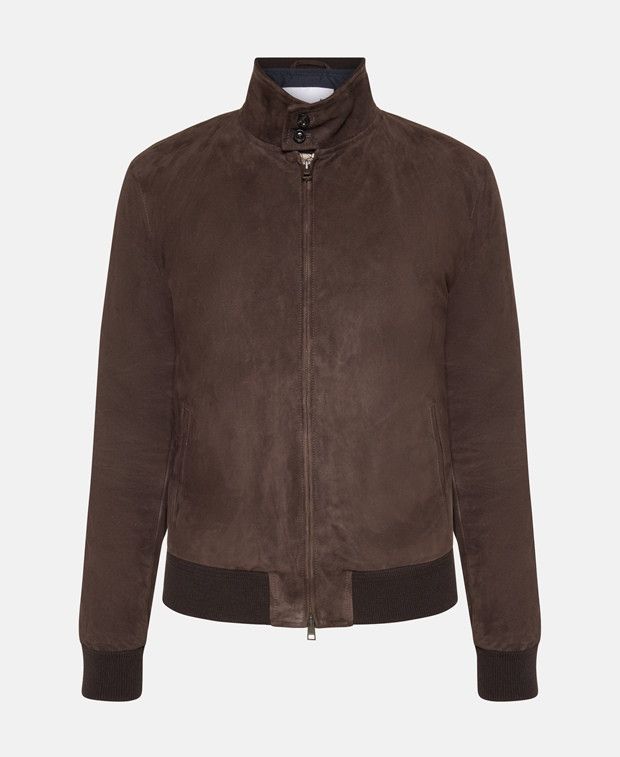 Down leather jacket