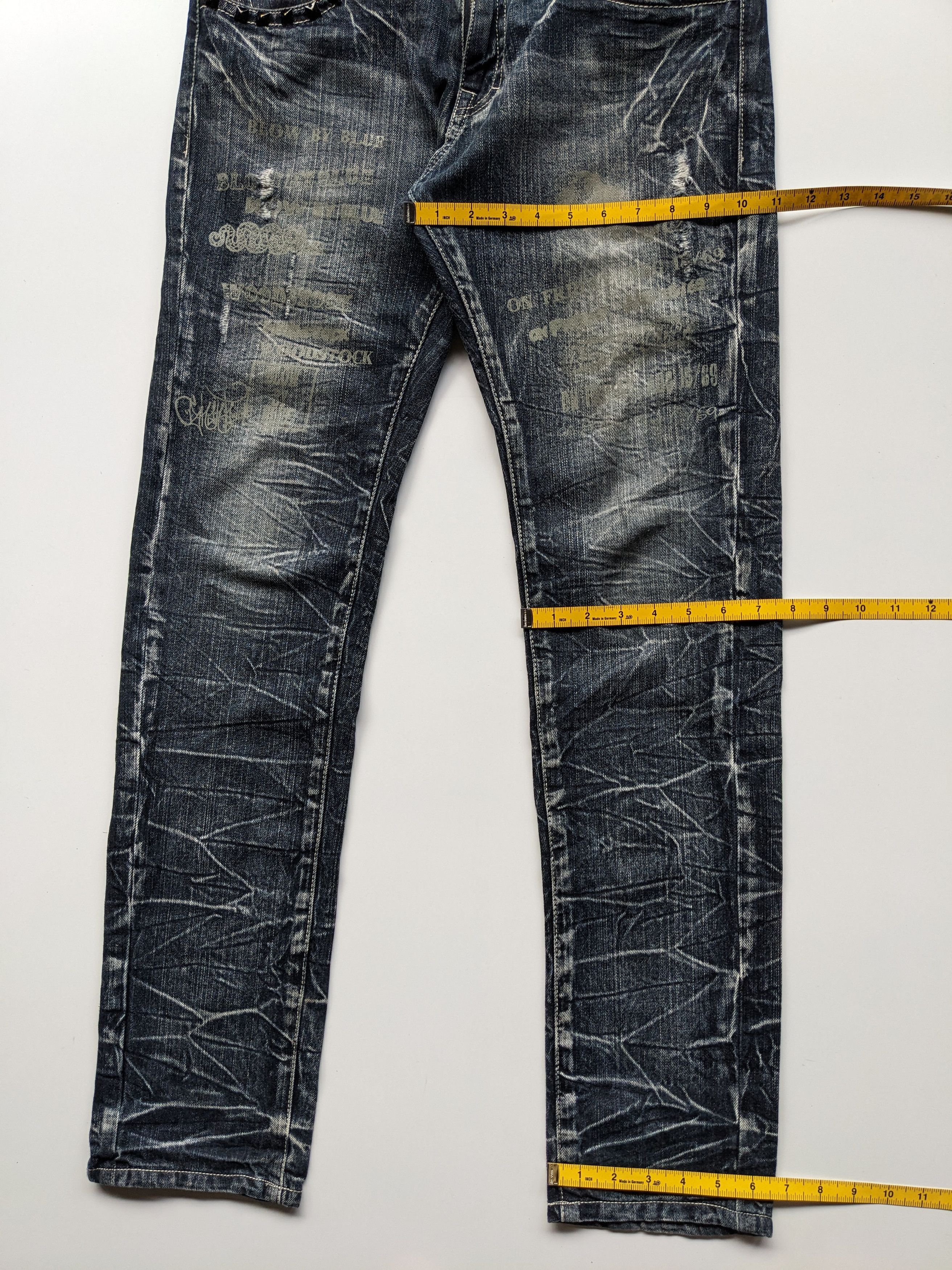Japanese Brand Blow by Blue thunder clawmark like Hysteric Glamour jeans Size US 34 / EU 50 - 8 Thumbnail