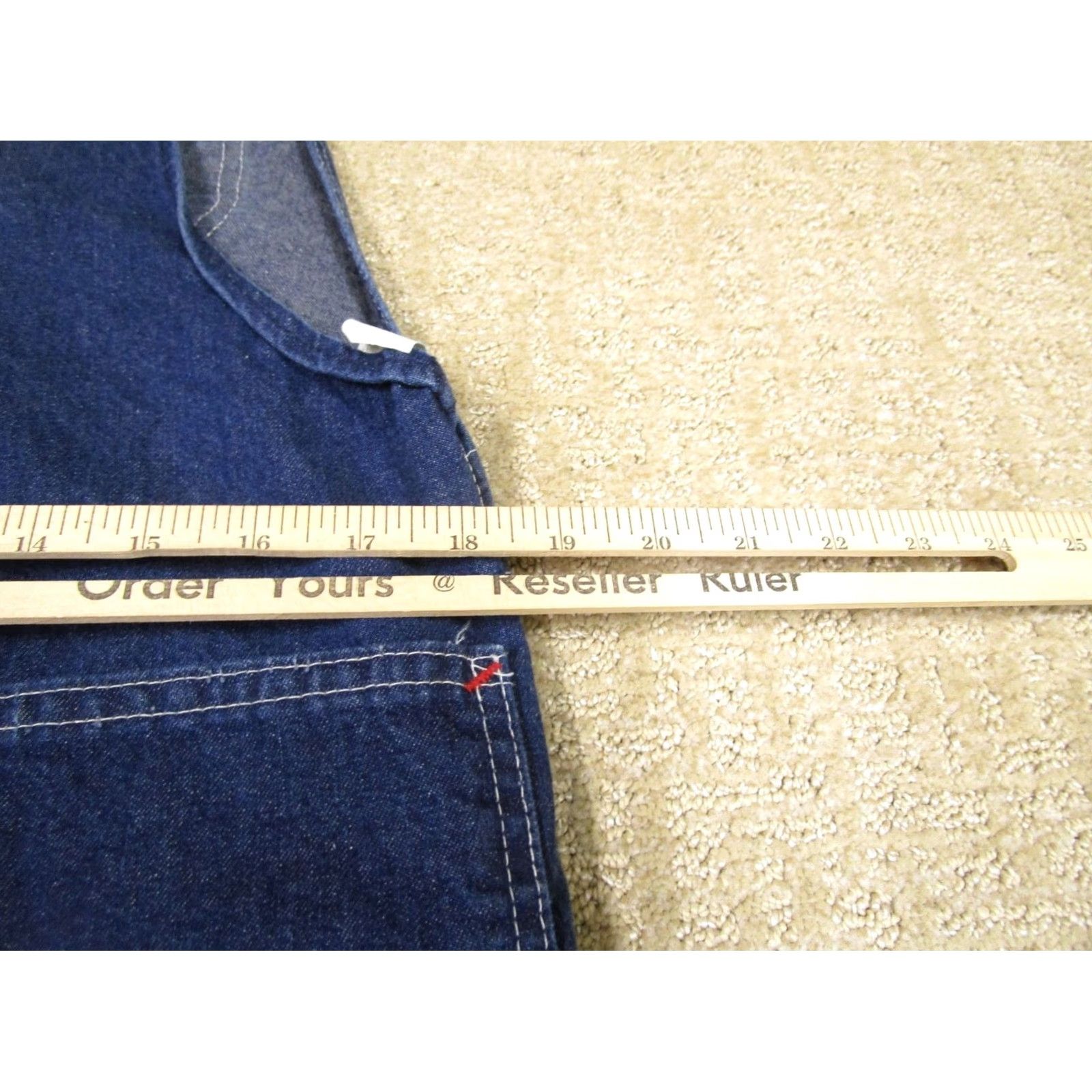 Vintage Roundhouse Jeans Overalls Men 36x34 Blue Denim 5-Pocket Logo Dark Wash Relaxed Straight 36 Mens Jeans Size US 36 / EU 52 - 6 Thumbnail