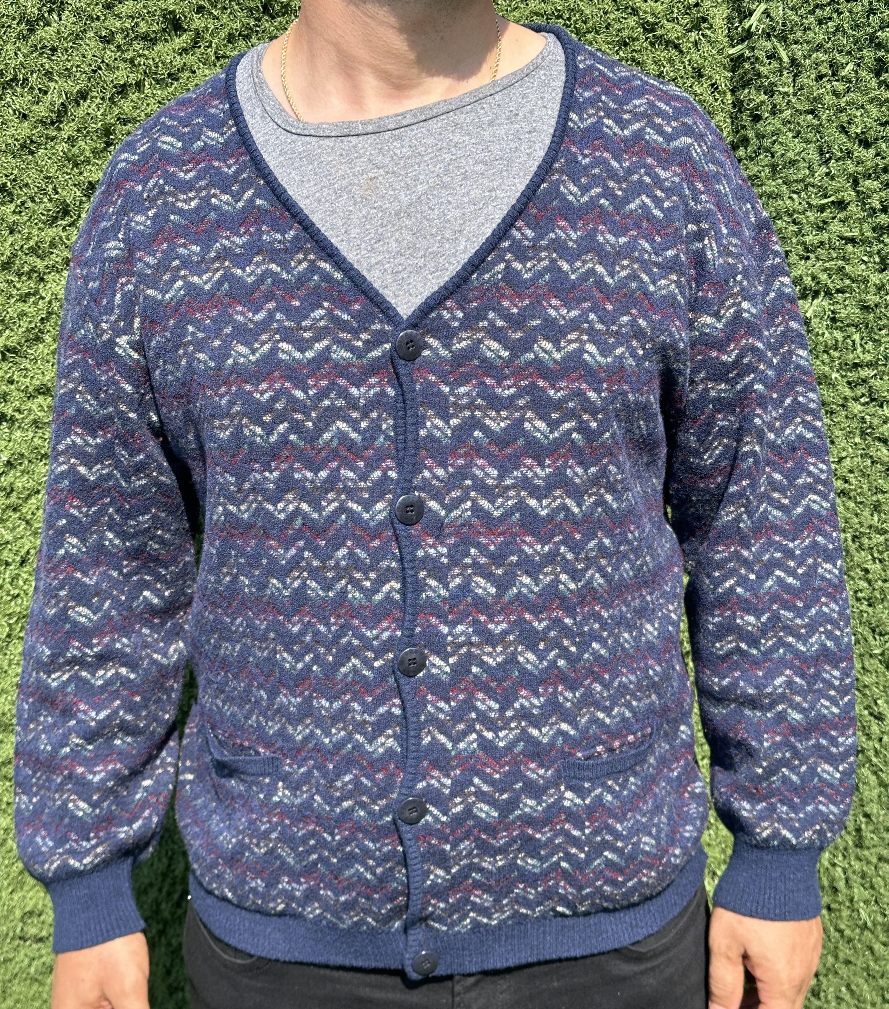 Missoni Missoni Sport Cardigan 3D Knit Retro Sweater Size 54 Size US L / EU 52-54 / 3 - 5 Thumbnail