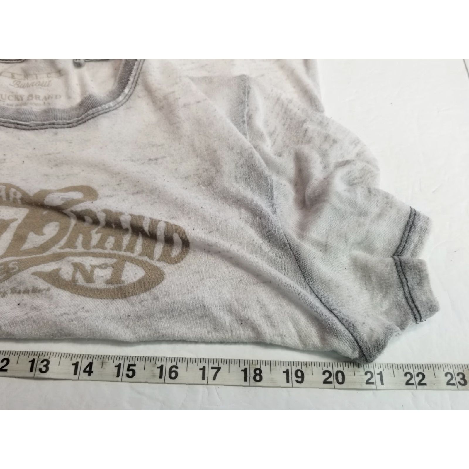 Lucky Brand Lucky Brand T-Shirt Men Gray Graphic Print Logo Crew Neck Short Sleeve Small Size US S / EU 44-46 / 1 - 4 Thumbnail