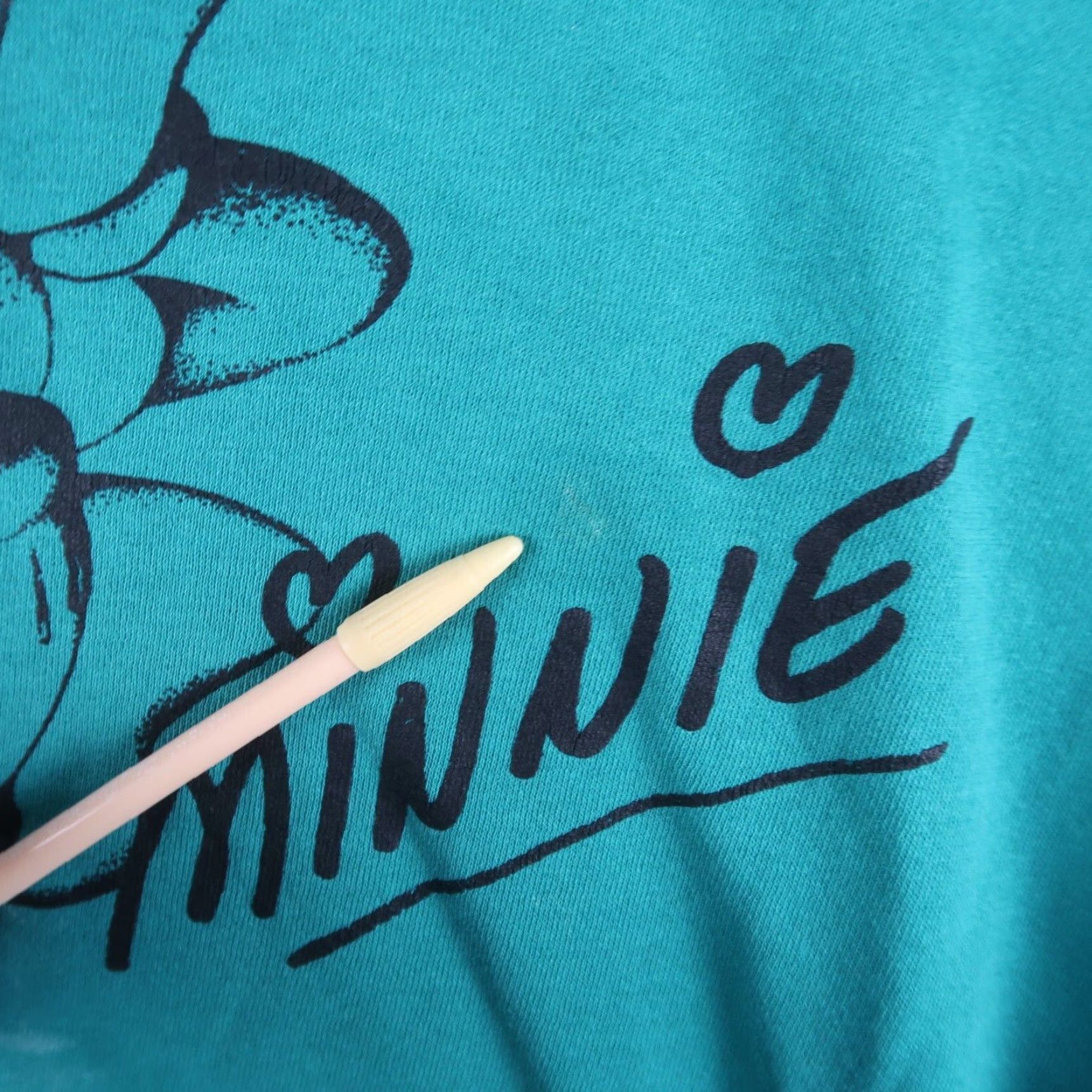 Disney VINTAGE Disney Sweatshirt Minnie Mouse Crewneck Teal 2XL 90s Cartoon Retro Unisex Adults Sweatshirt Mens Womens Girls Boys Size XXL / US 16-18 / IT 52-54 - 5 Thumbnail