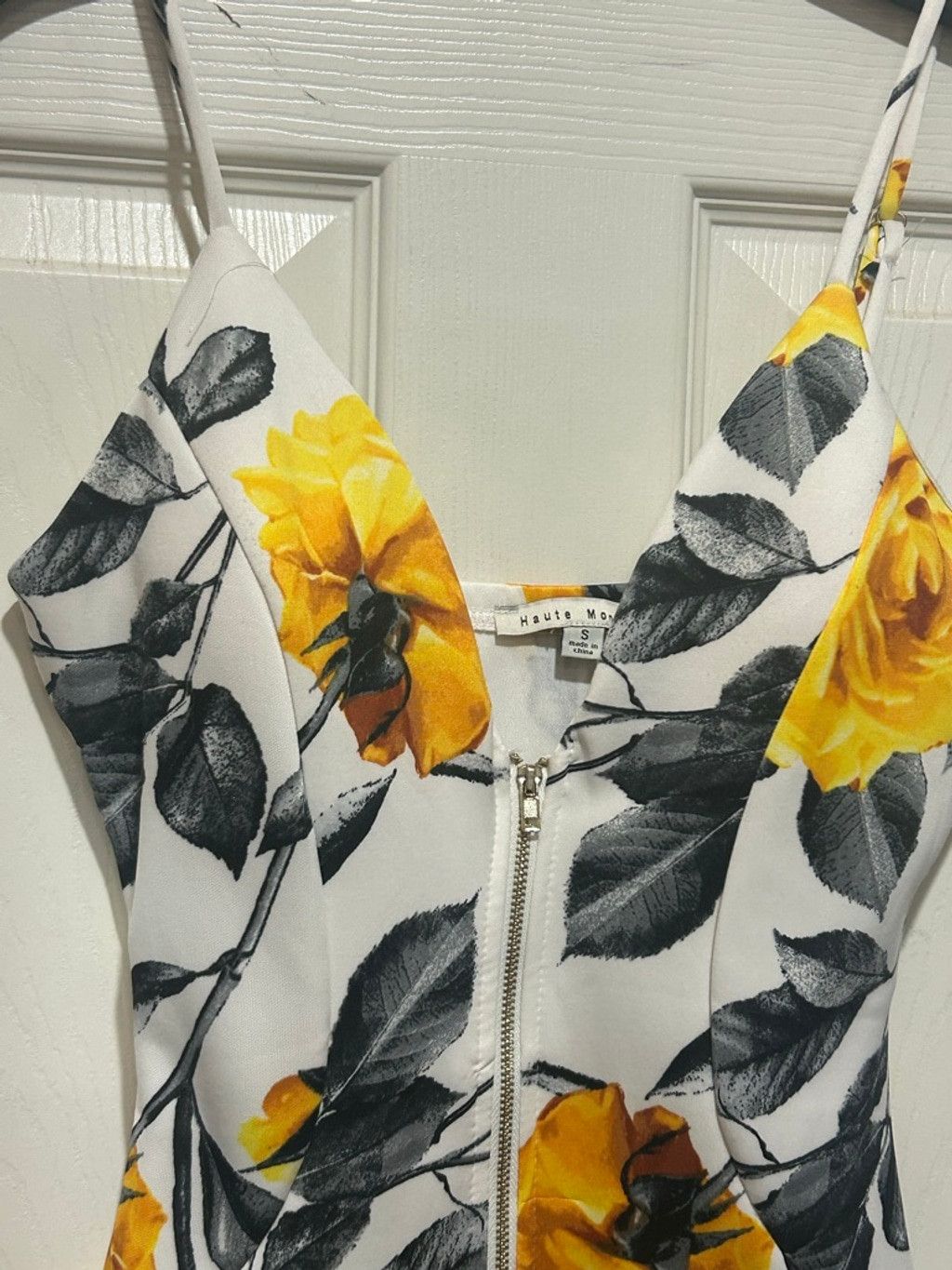 Other Women's Haute Monde Mini Dress S White Yellow Floral Size S / US 4 / IT 40 - 2 Thumbnail