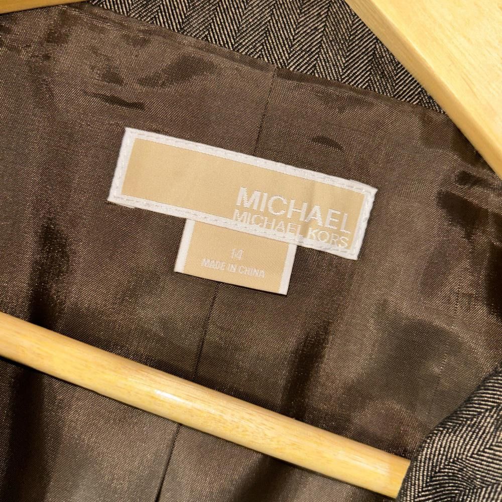 Michael Kors Michael Kors l Brown Striped Blazer Jacket Size 14 Size XL / US 12-14 / IT 48-50 - 6 Thumbnail