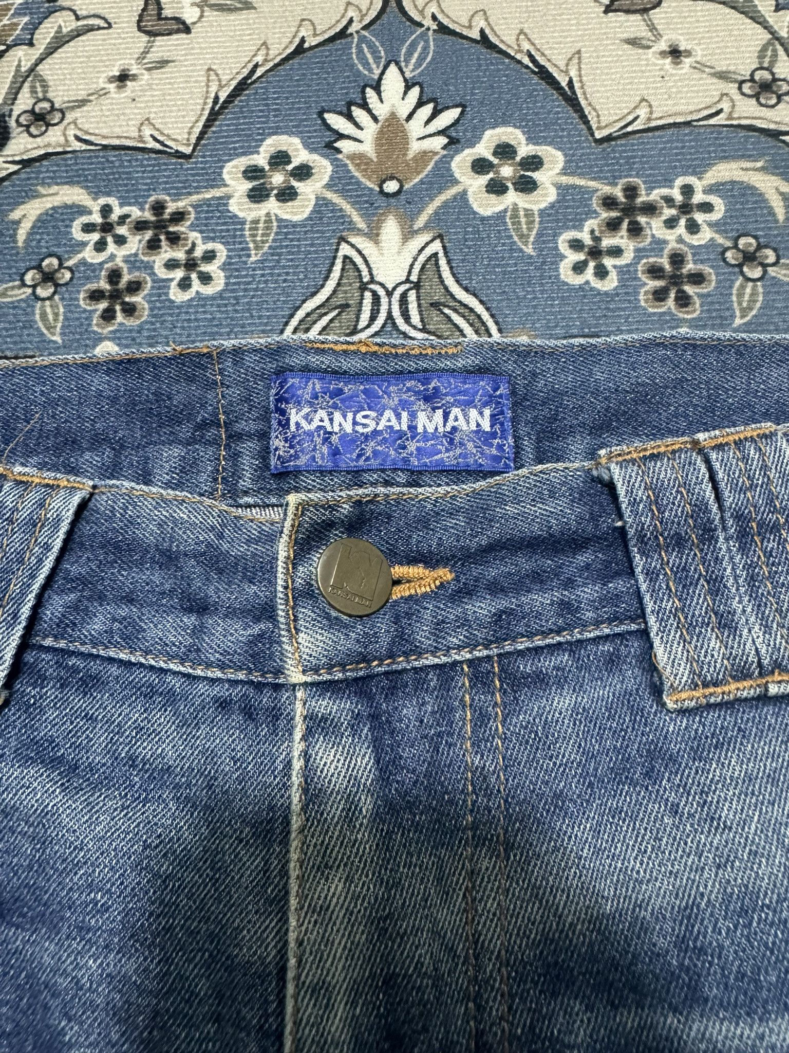 Japanese Brand × Kansai Yamamoto × Vintage Vintage Kansai Man By Kansai Yamamoto Dragon Embroider Jeans Size US 29 - 5 Thumbnail