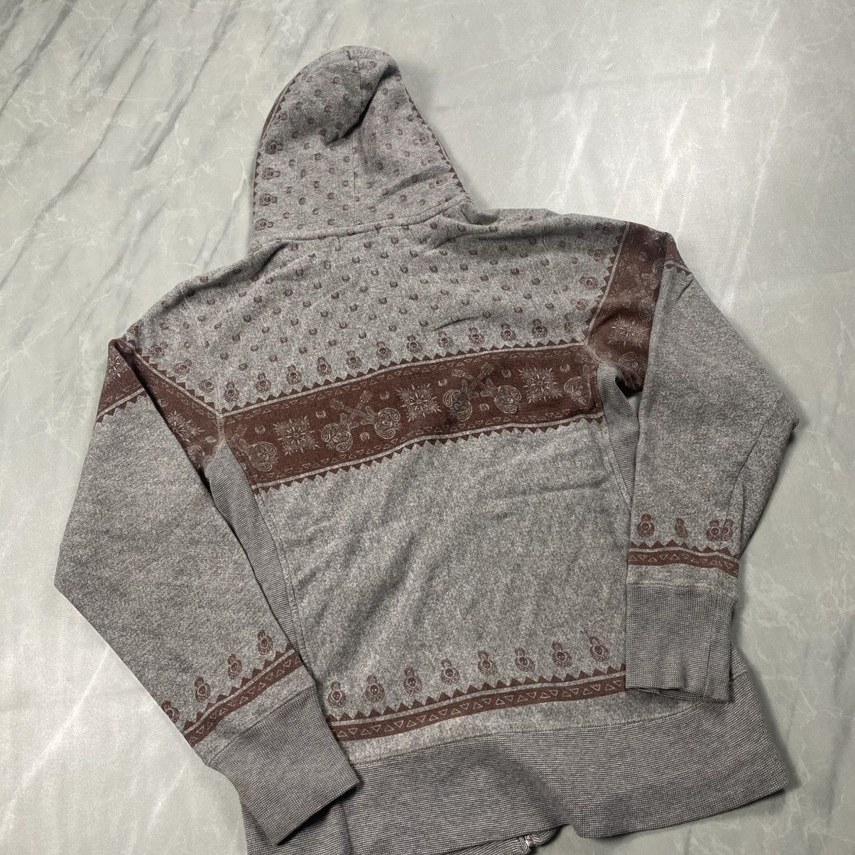 Defective Struct Rare y2k Defective Struct Goth Skull Paisley Zip Up Size US S / EU 44-46 / 1 - 5 Thumbnail