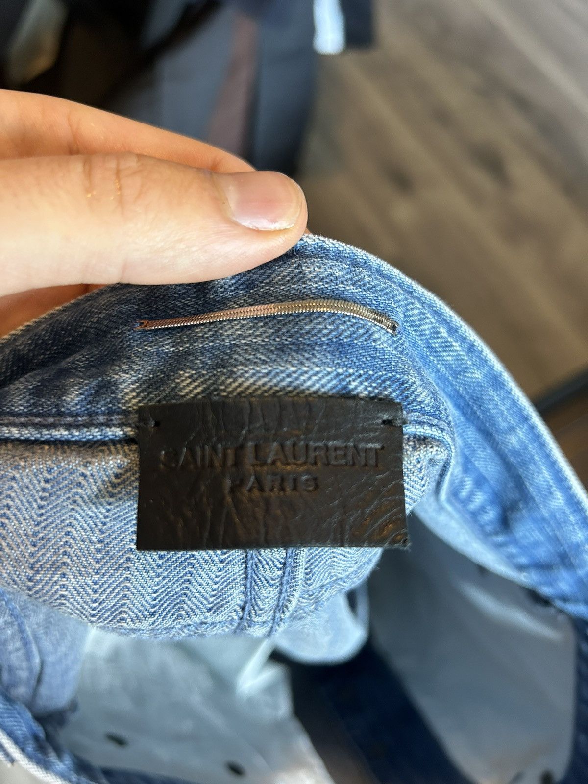 Saint Laurent Paris Raw-Edge Degradé Denim Shorts Size US 32 / EU 48 - 6 Thumbnail
