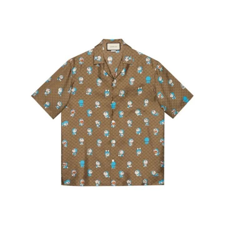 Gucci Doraemon Printed Short Sleeve Shirt-2507