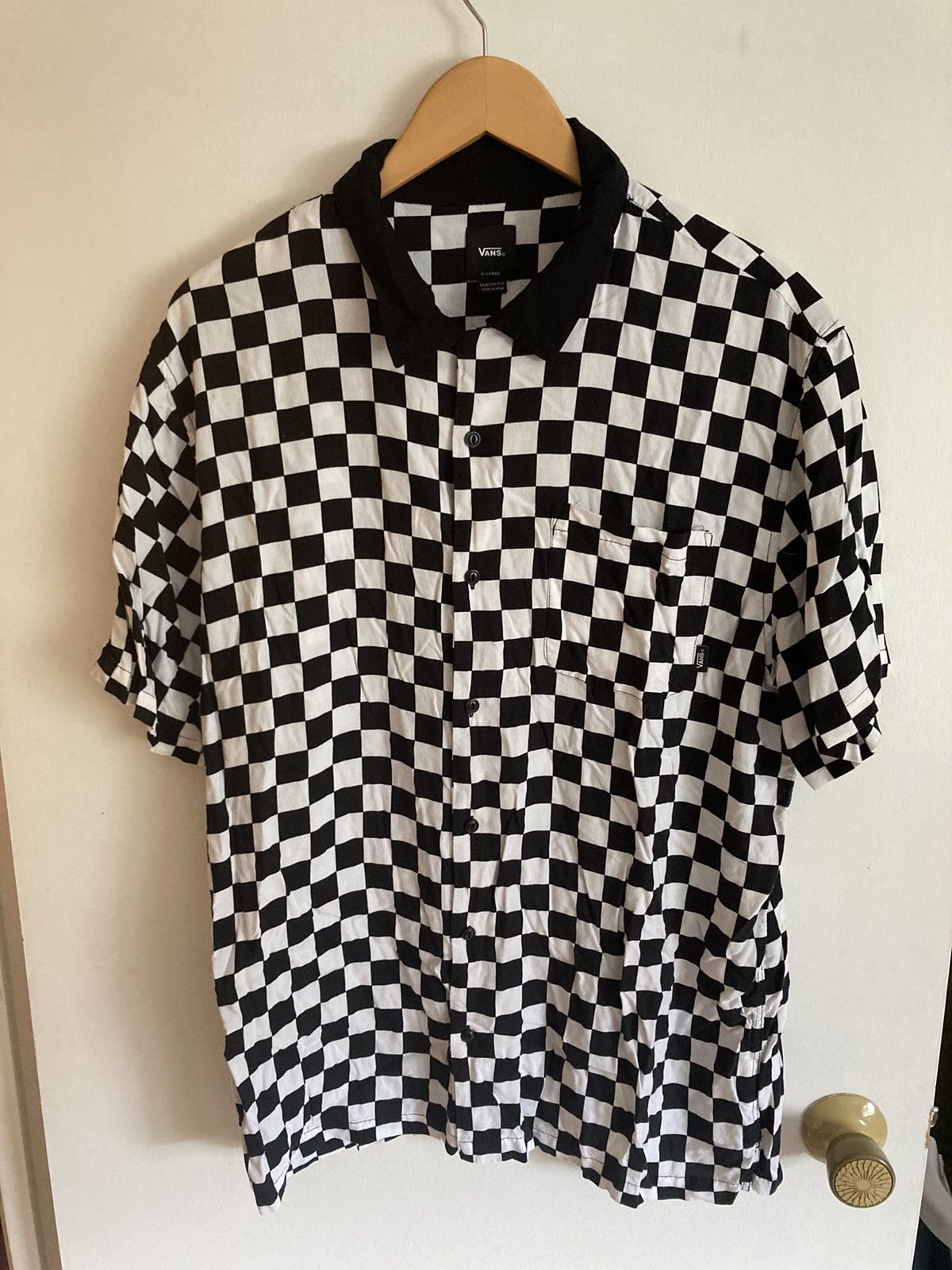 Vans Vans Checkered Button Up Shirt Size US XL / EU 56 / 4 - 1 Thumbnail