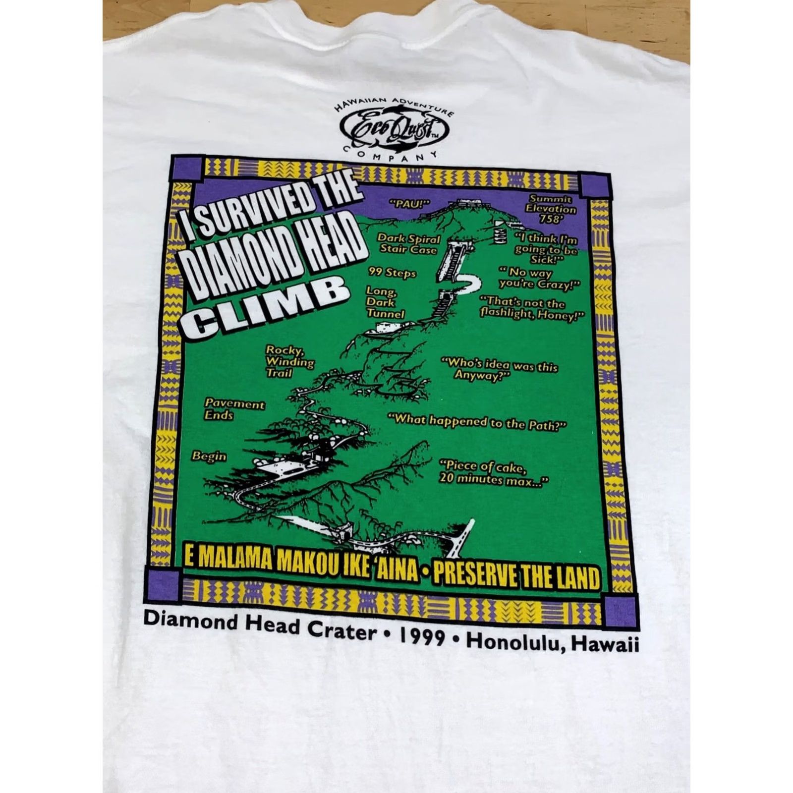 Jerzees VINTAGE I Survived the Diamond Head Club Shirt Men XL White 90s JERZEES T-Shirt Size US XL / EU 56 / 4 - 2 Thumbnail