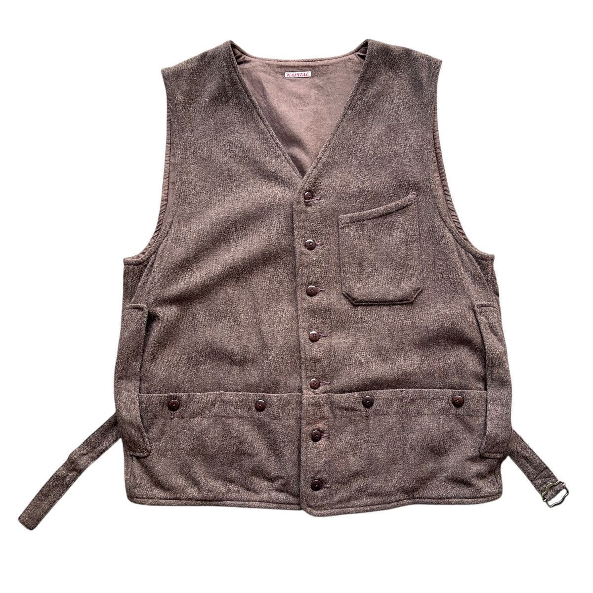 Kapital 🔥Kapital Brown Beach Style Vest Tank Top Button Made In jpn Size US L / EU 52-54 / 3 - 1 Thumbnail