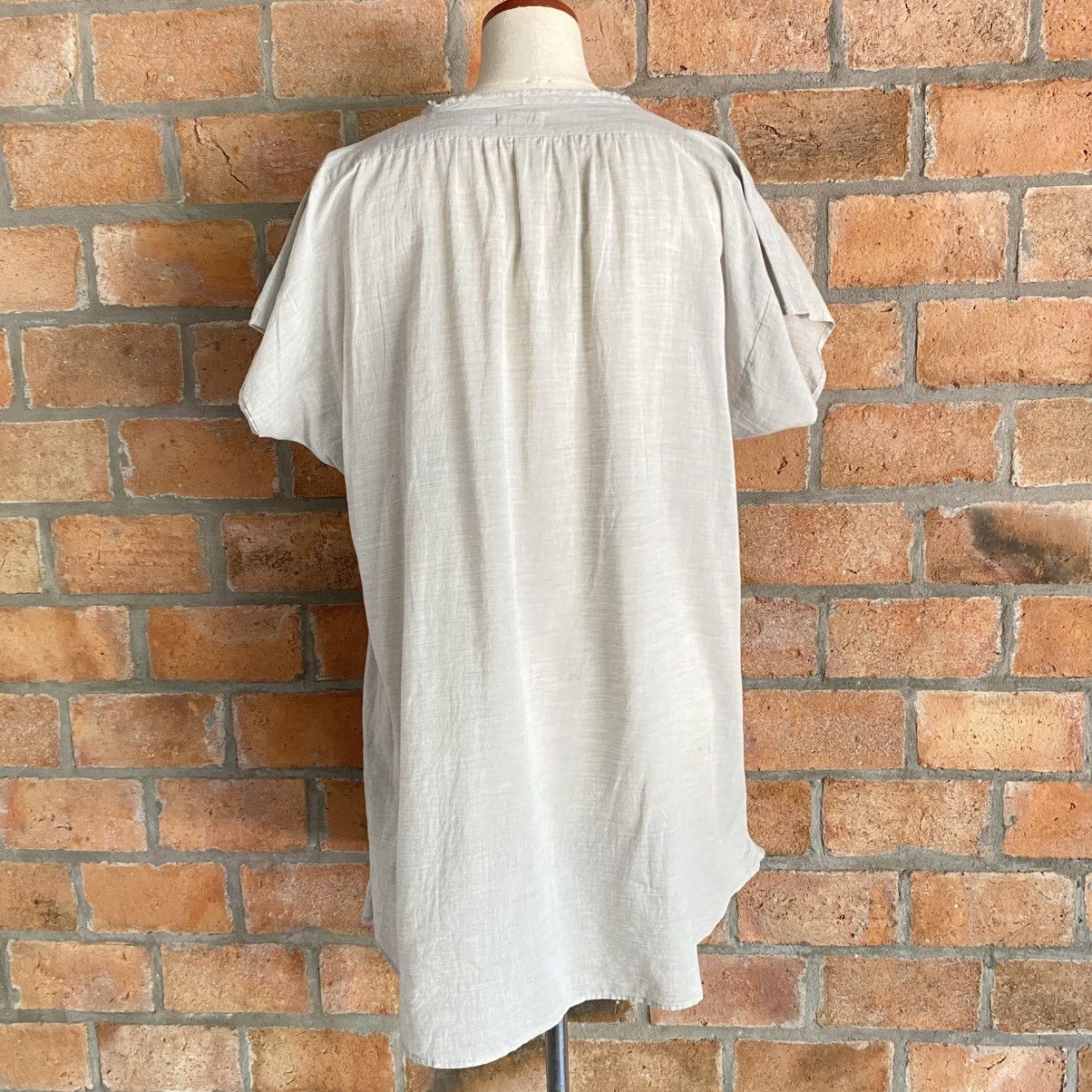 Issey Miyake Plantation Light Gray Soft Casual Dress Size M / US 6-8 / IT 42-44 - 9 Thumbnail