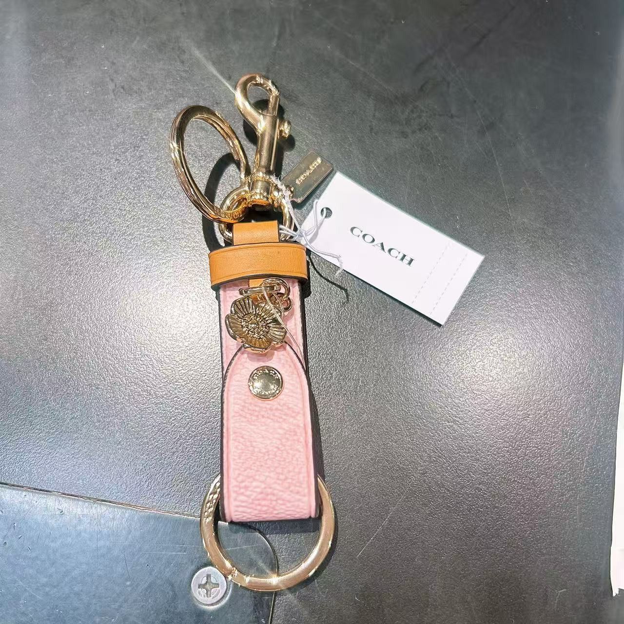 Coach Trigger Snap Bag Charm In Signature Canvas Heart Charm CEA24 Size ONE SIZE - 1 Thumbnail