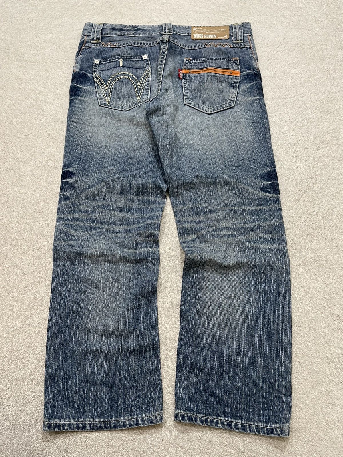 Edwin 2000s Edwin Vintage Faded Denim Stonewash Y2K Size 34" / US 12 / IT 48 - 2 Thumbnail