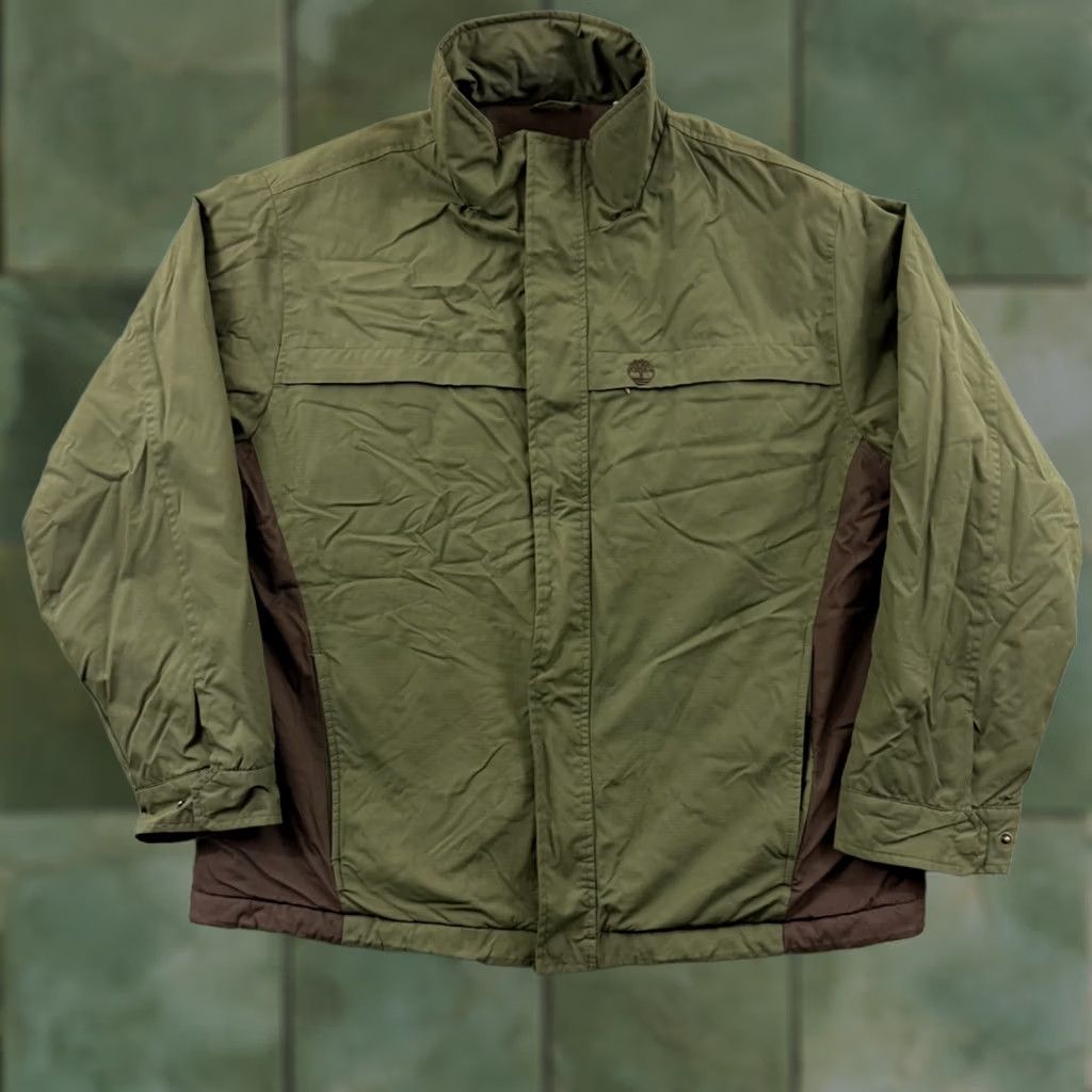 Timberland VINTAGE Timberland Jacket Men XL Green Full Zip Fleece Lined Ripstop Stratham Size US XL / EU 56 / 4 - 1 Thumbnail