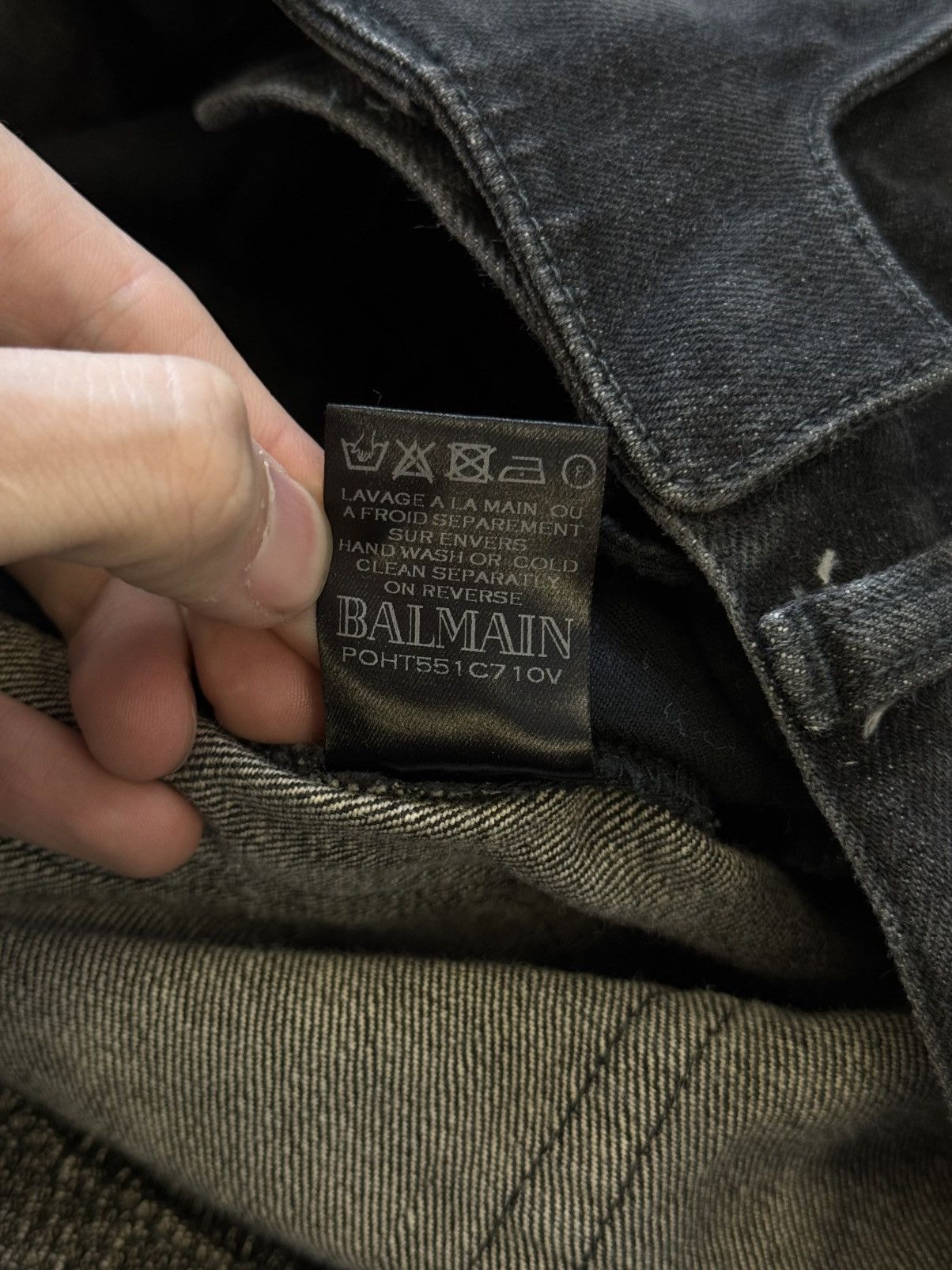 Balmain Balmain Paris Black Ripped Jeans Size 30 Size US 30 / EU 46 - 12 Thumbnail