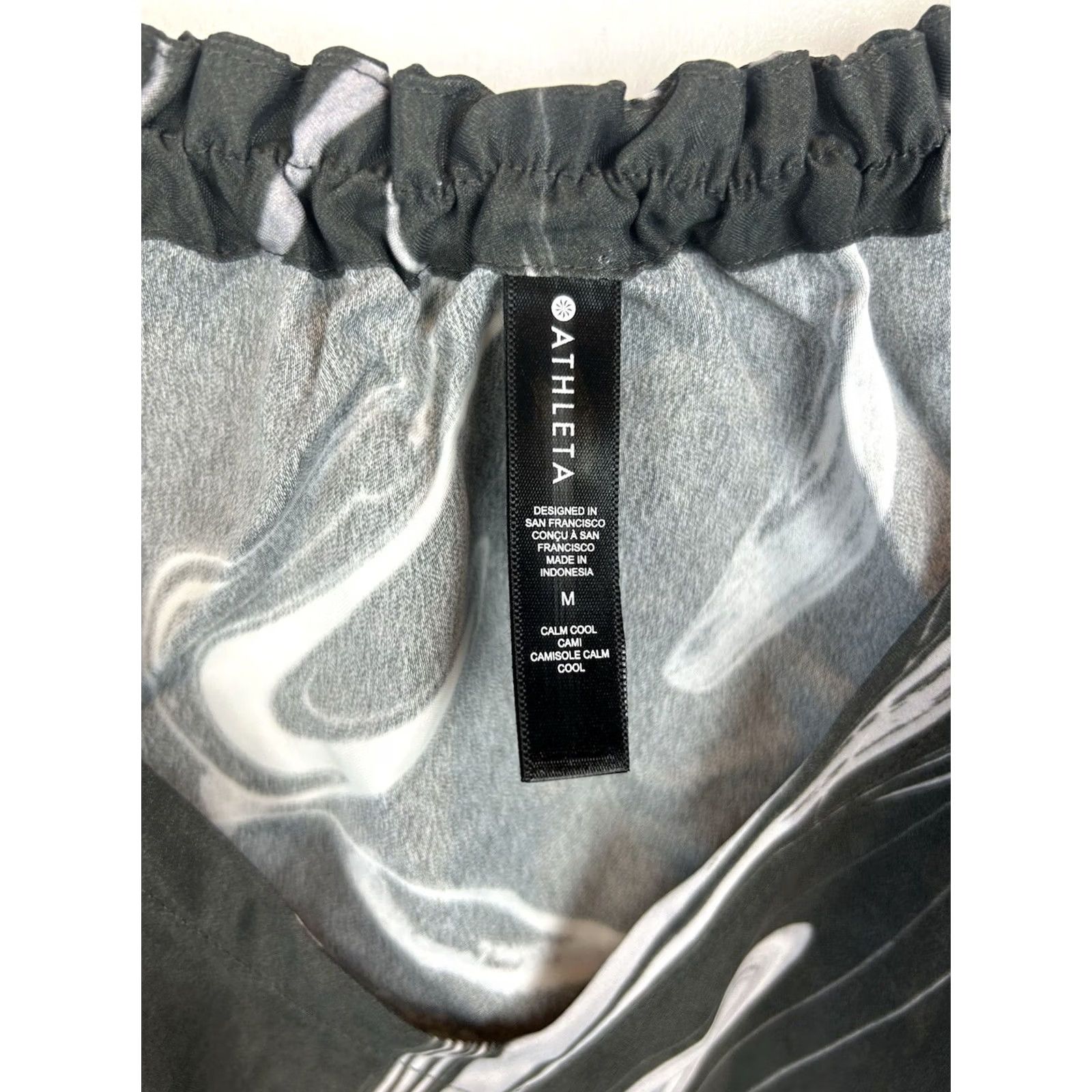 Athleta Athleta Camisole Tank Womens M Gray Marble Geometric Sleeveless V-Neck Spaghetti Strap Pullover New Size M / US 6-8 / IT 42-44 - 3 Thumbnail