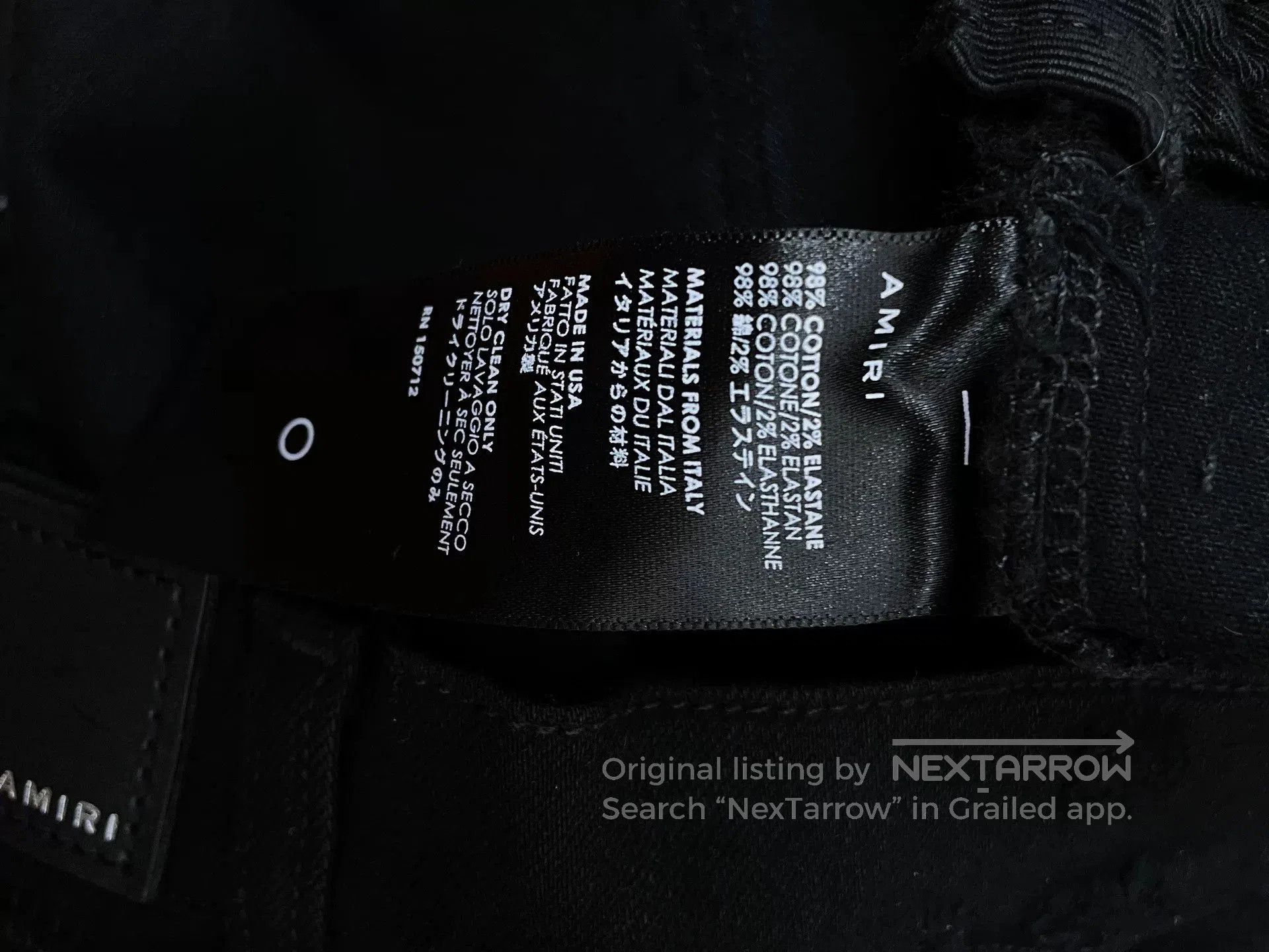 Amiri Amiri Black Distressed Leather Patch Straight. Size US 31 - 4 Thumbnail